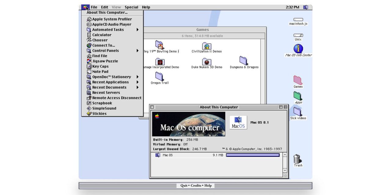 Run Mac OS 8 as a Mac app