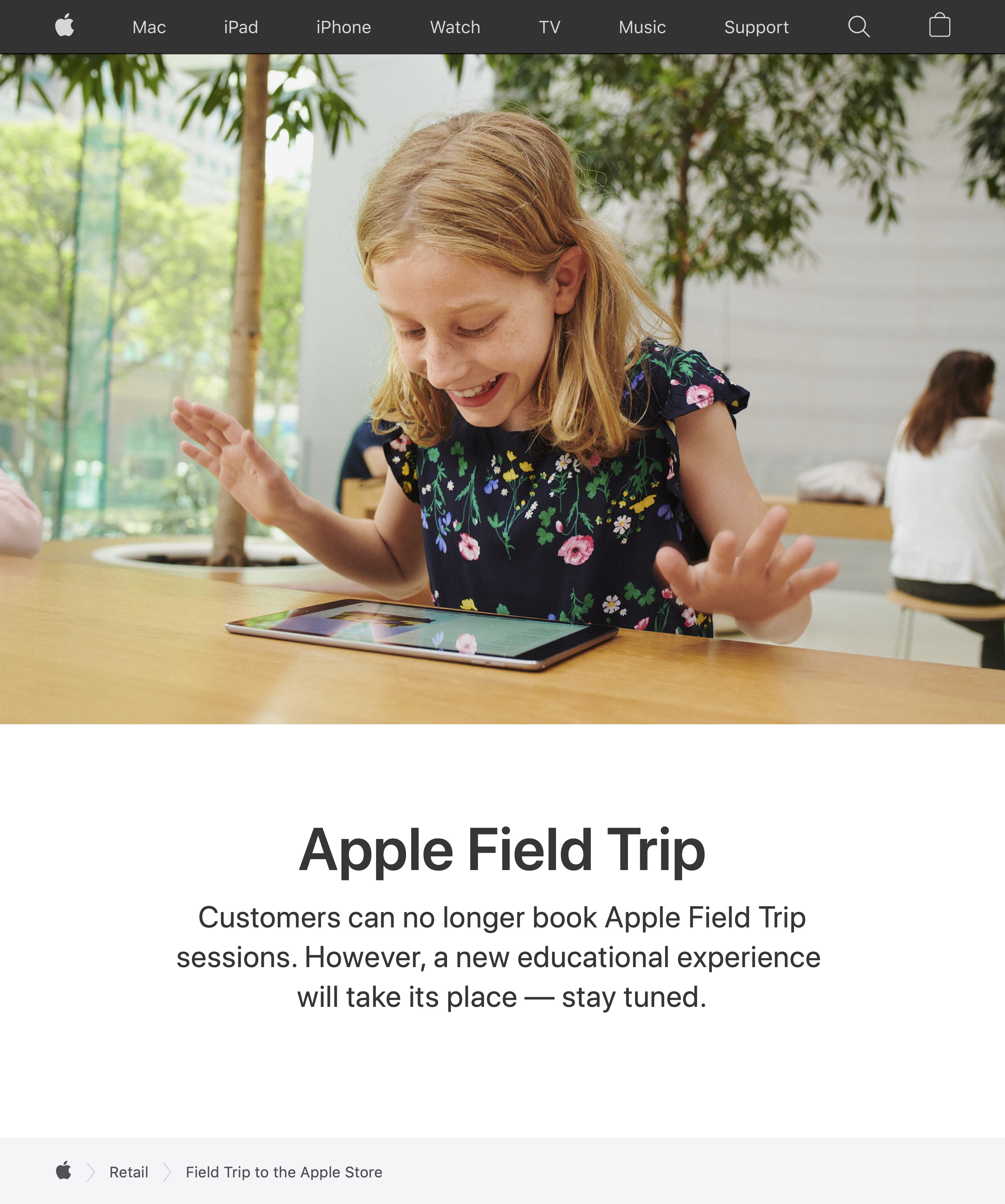 does apple do field trips