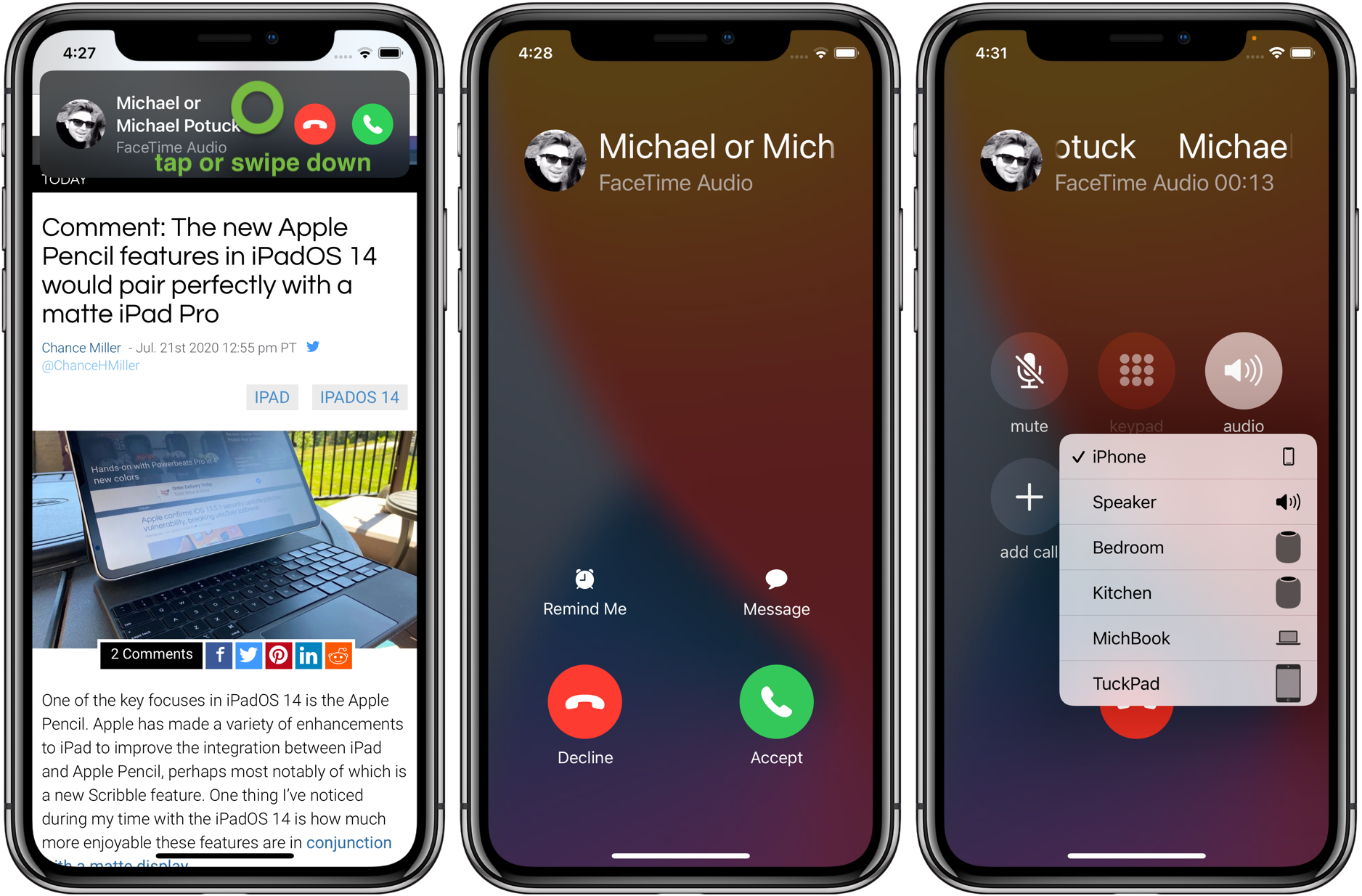 How to use iPhone compact call interface iOS 14 walkthrough 2