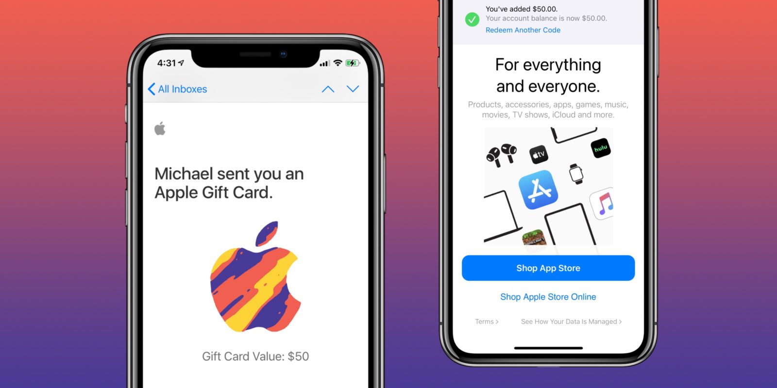 Apple Gift Card - App Store, iTunes, iPhone, iPad, AirPods, MacBook,  accessories and more