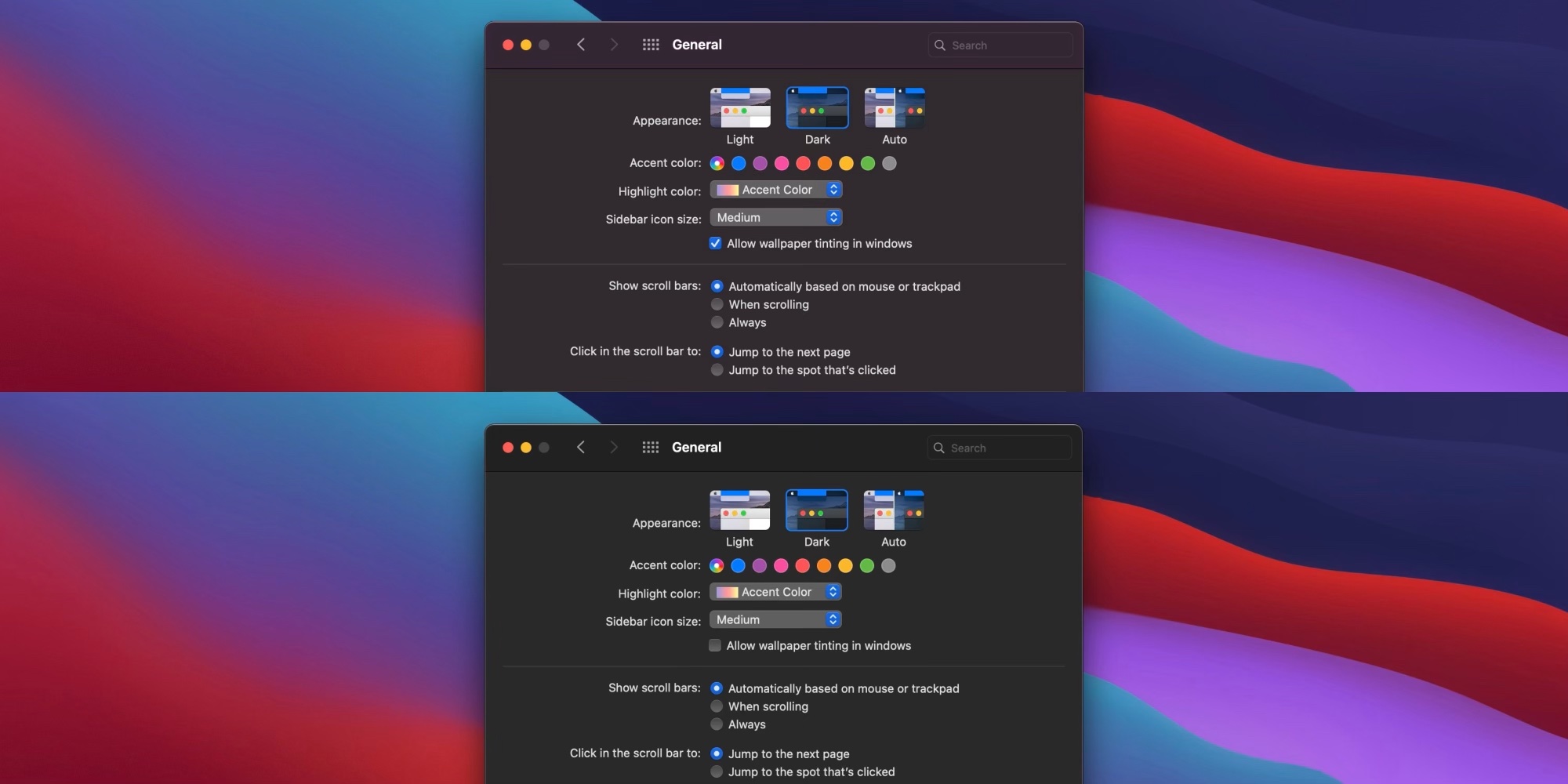 photo of macOS 11 Big Sur adds new option to disable Desktop Tinting to make Dark Mode even darker image