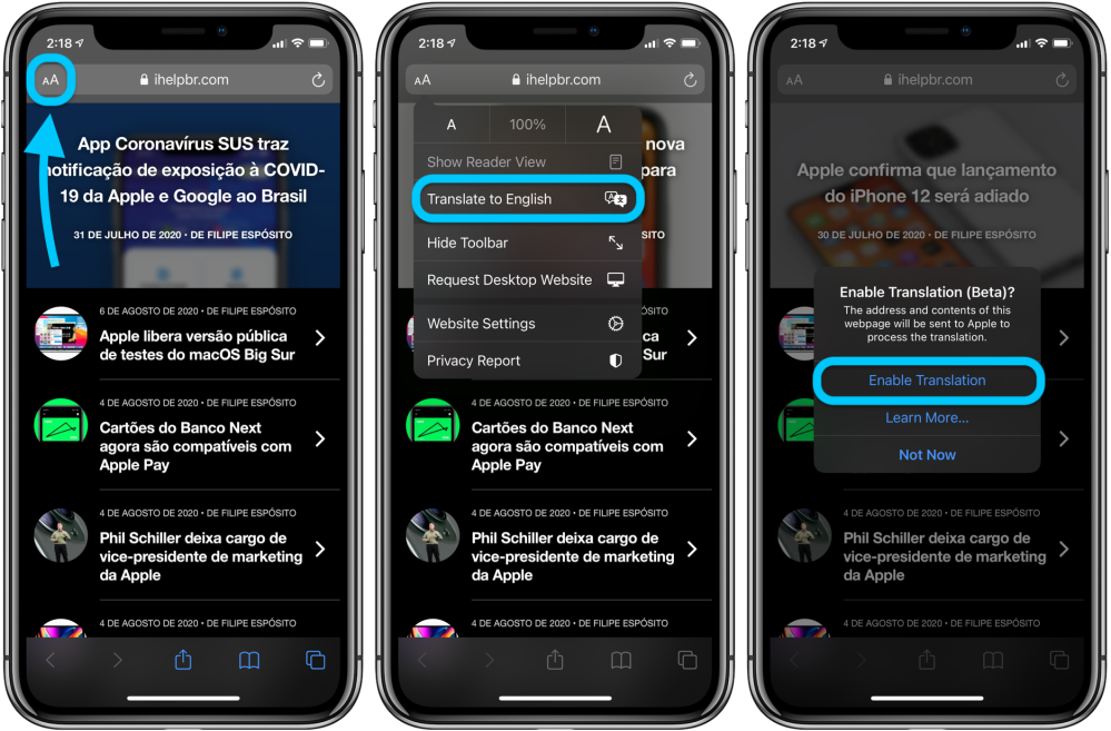 How to translate websites iPhone and iPad in iOS 14 walkthrough 1