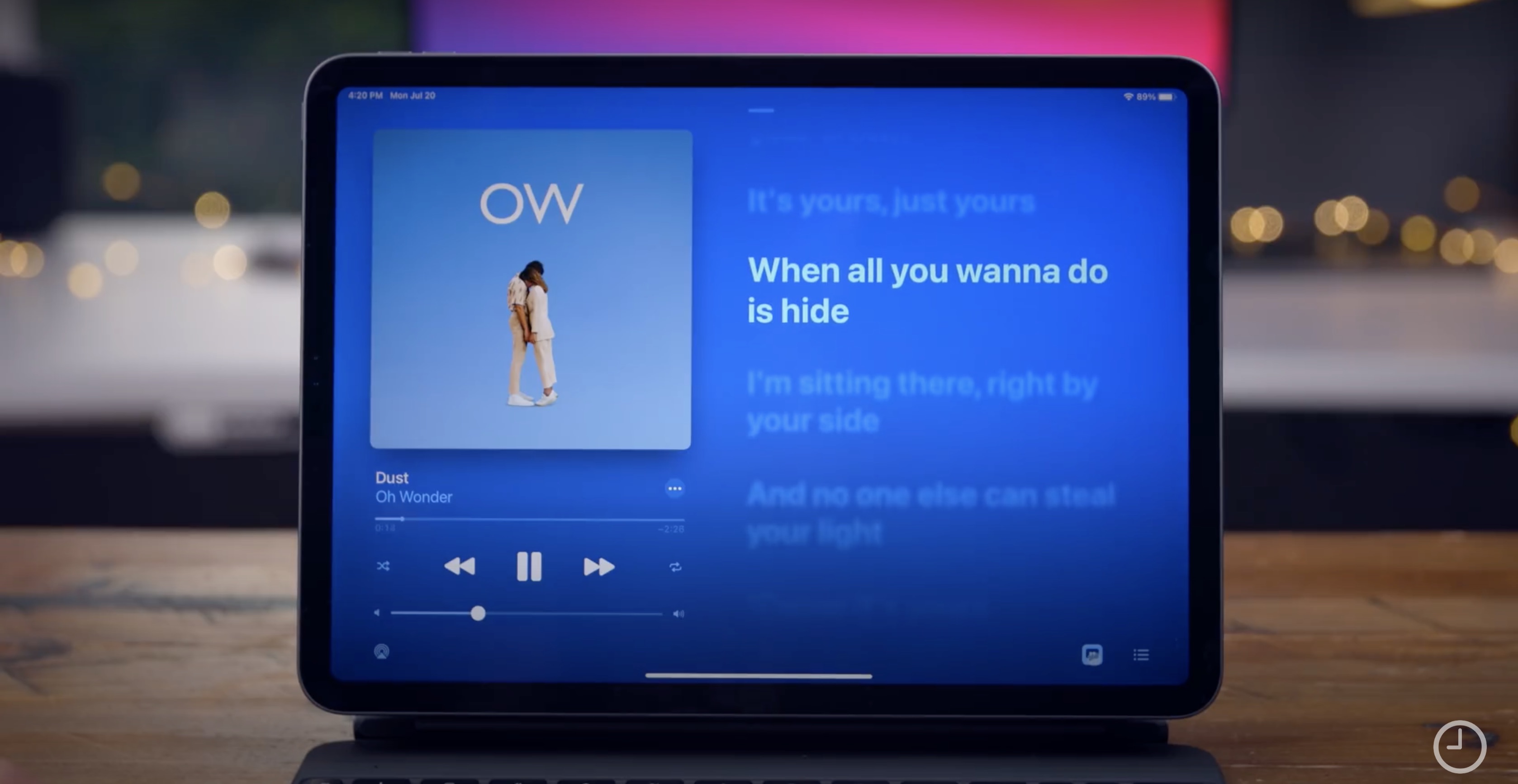 music player with lyrics display for mac