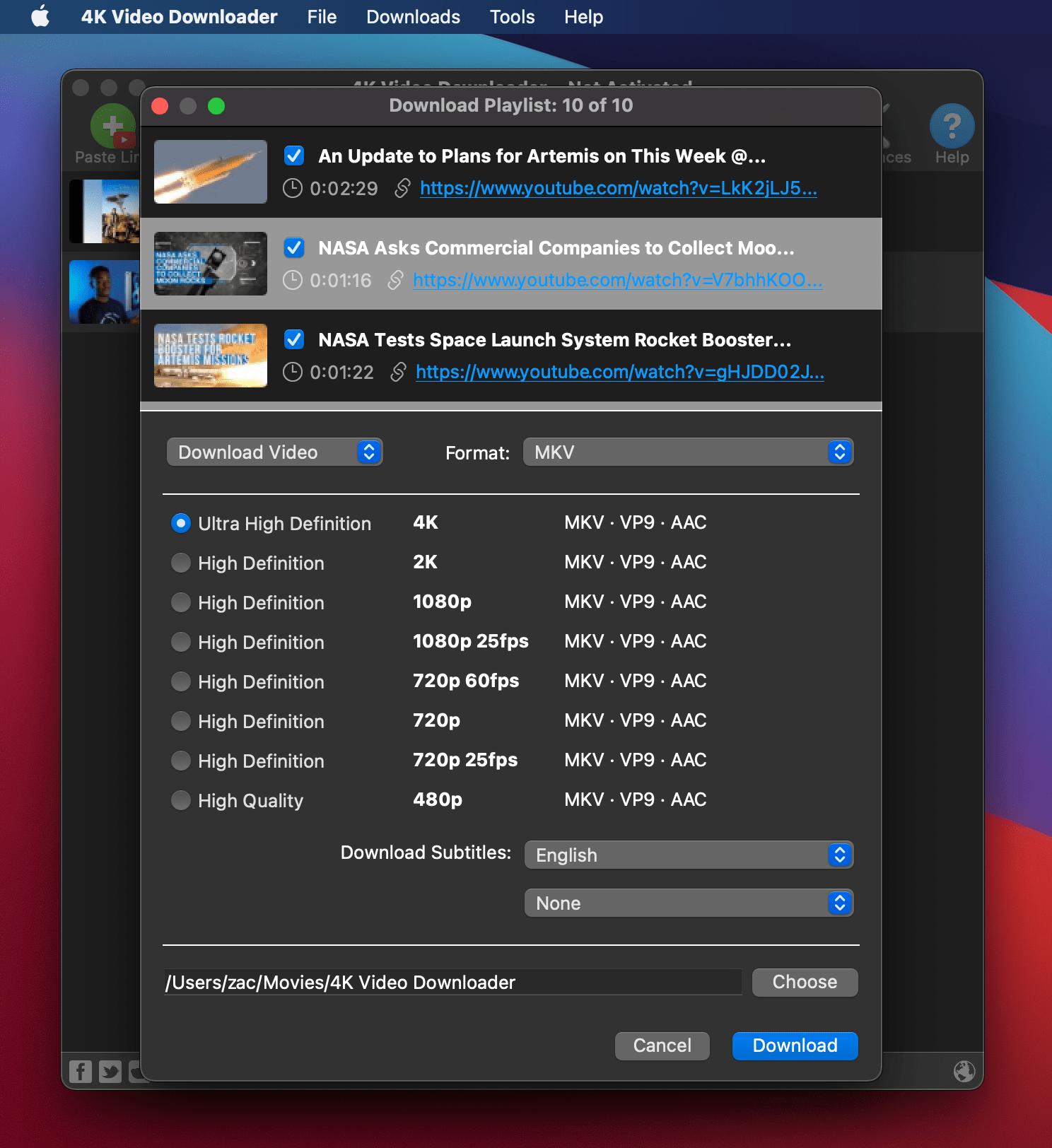 video 4k downloader mac