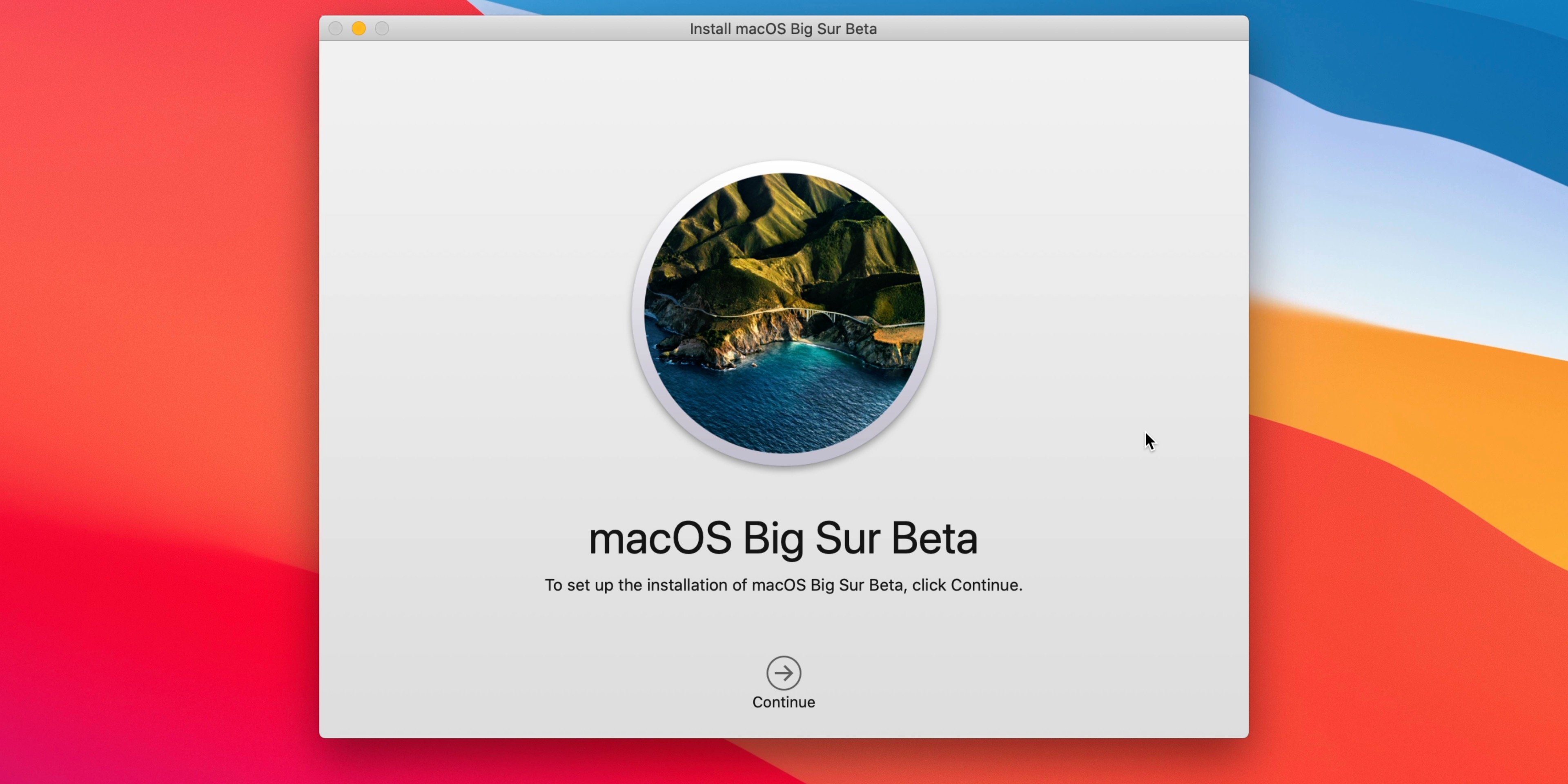 Big Sur instal the last version for apple