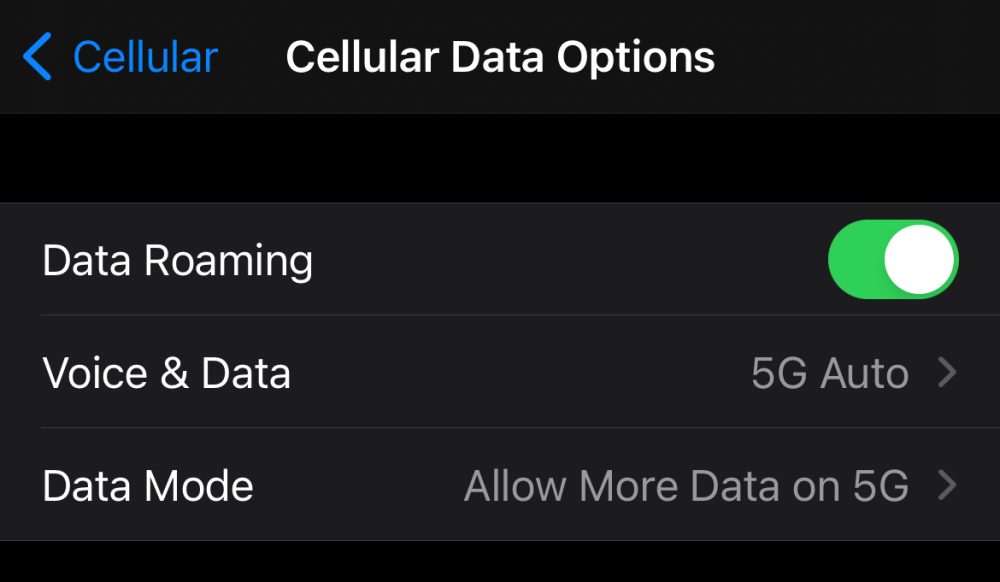 What to do 5G not working iPhone 12 walkthrough 2