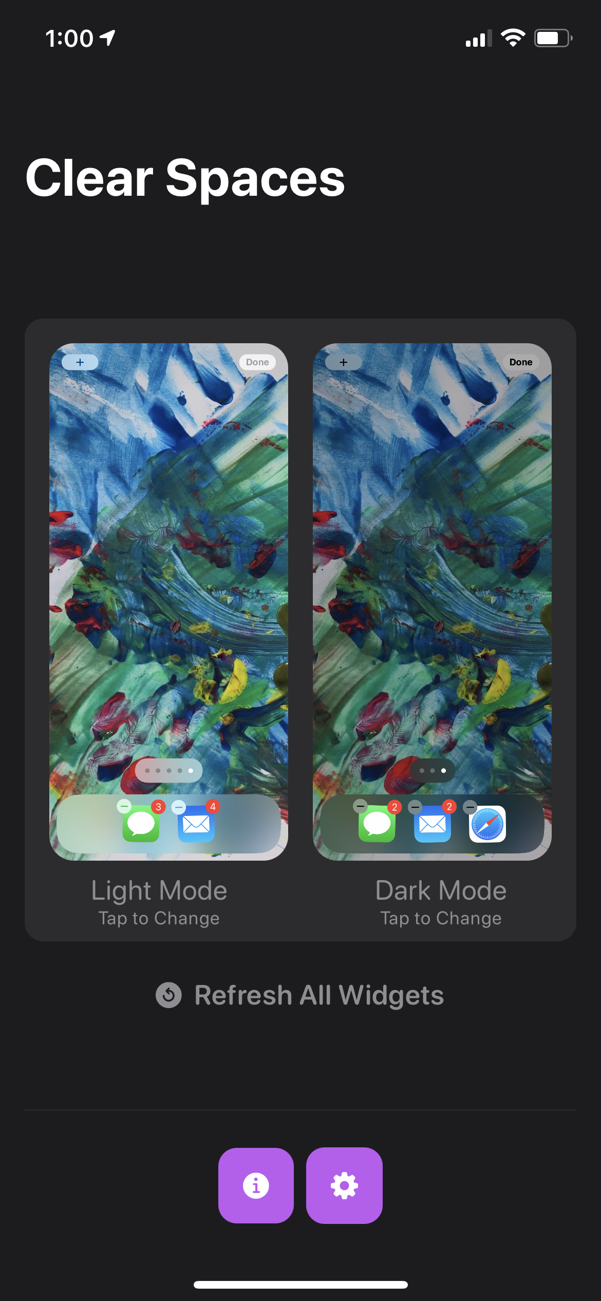 Wallpapers that make your iPhone dock invisible