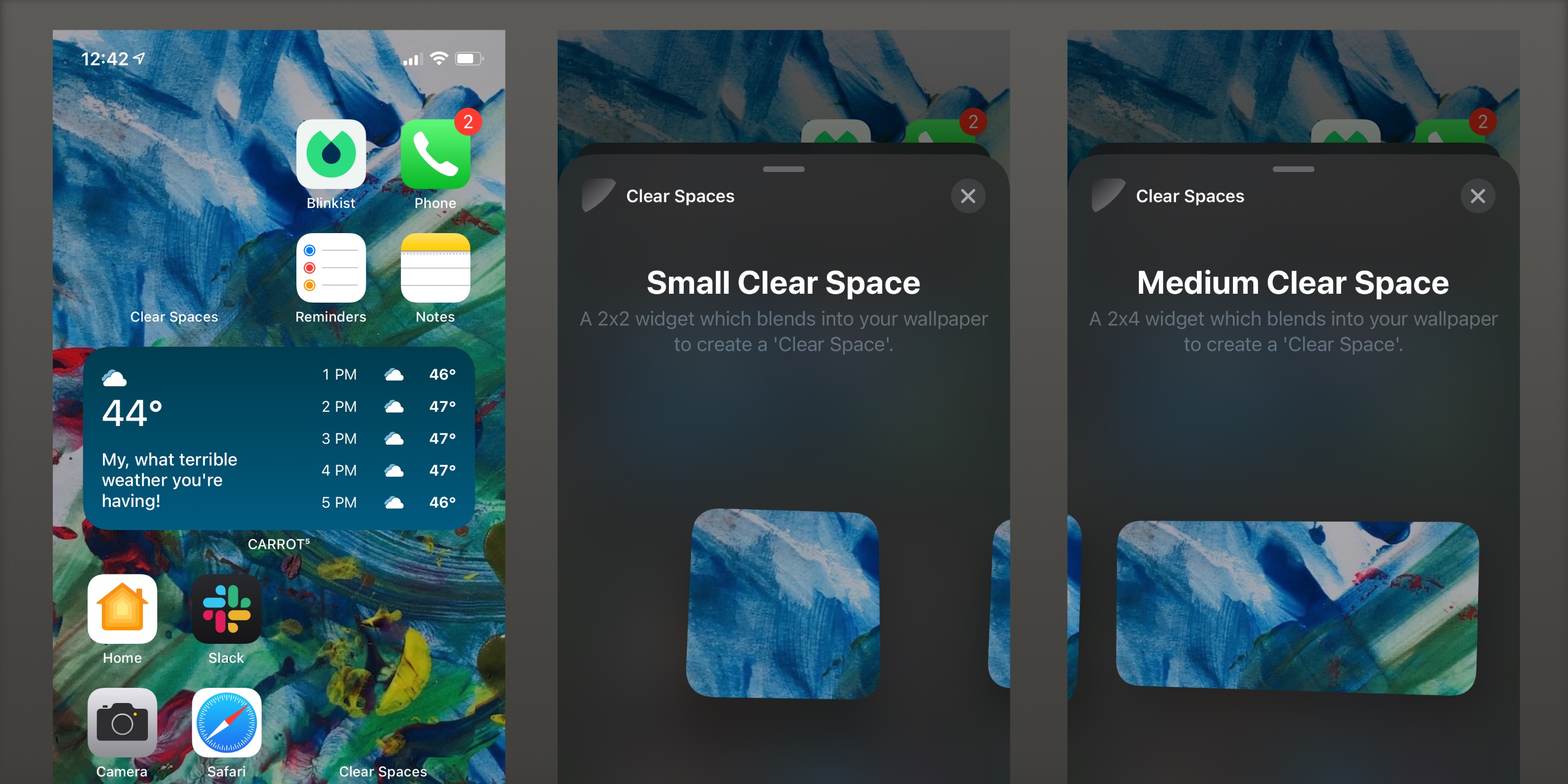 photo of ‘Clear Spaces’ app brings transparent widgets to your iOS 14 home screen image