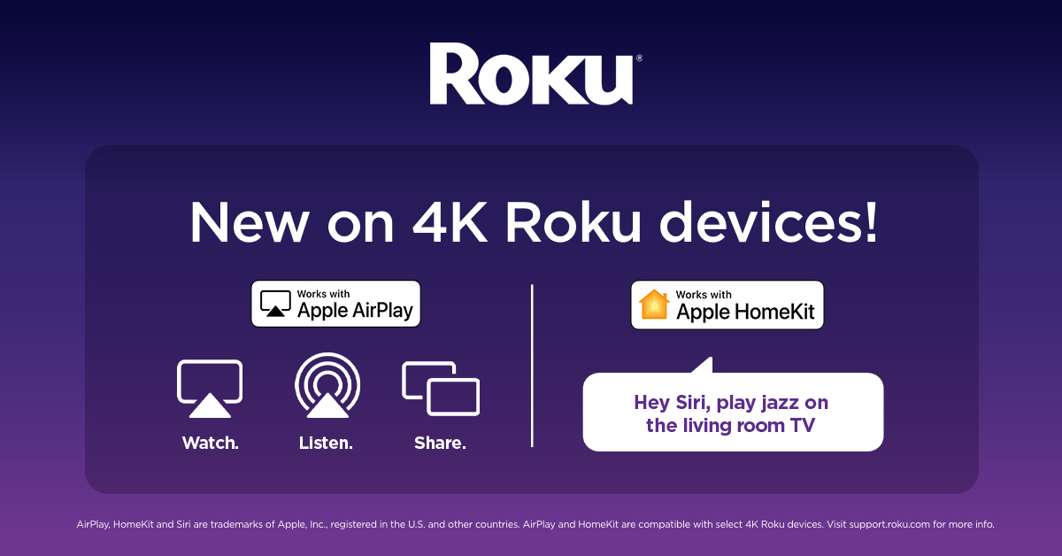 Airplay 2 For Streaming Devices, How To Screen Mirror Apple Tv On Roku