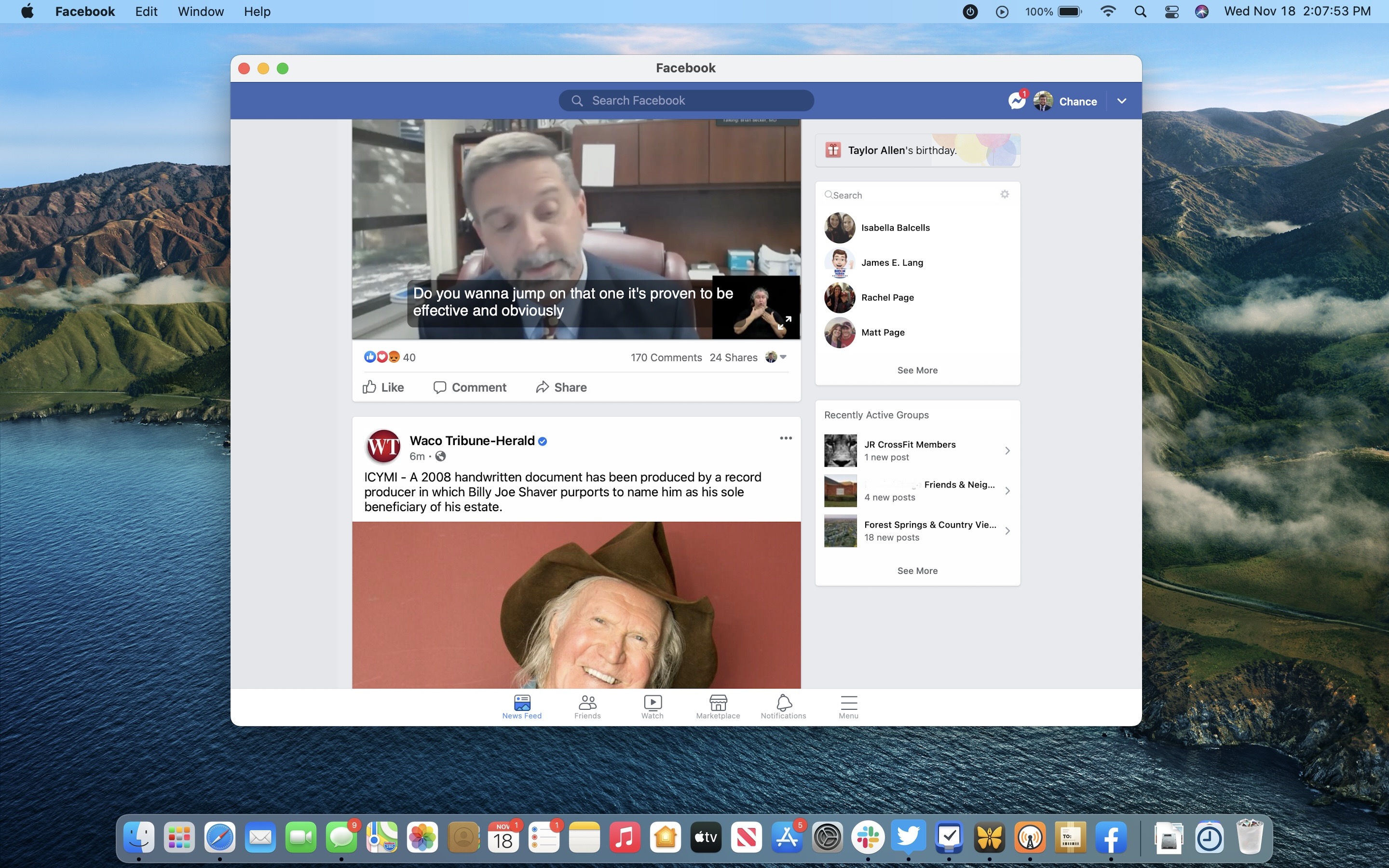 is there a facebook app for mac