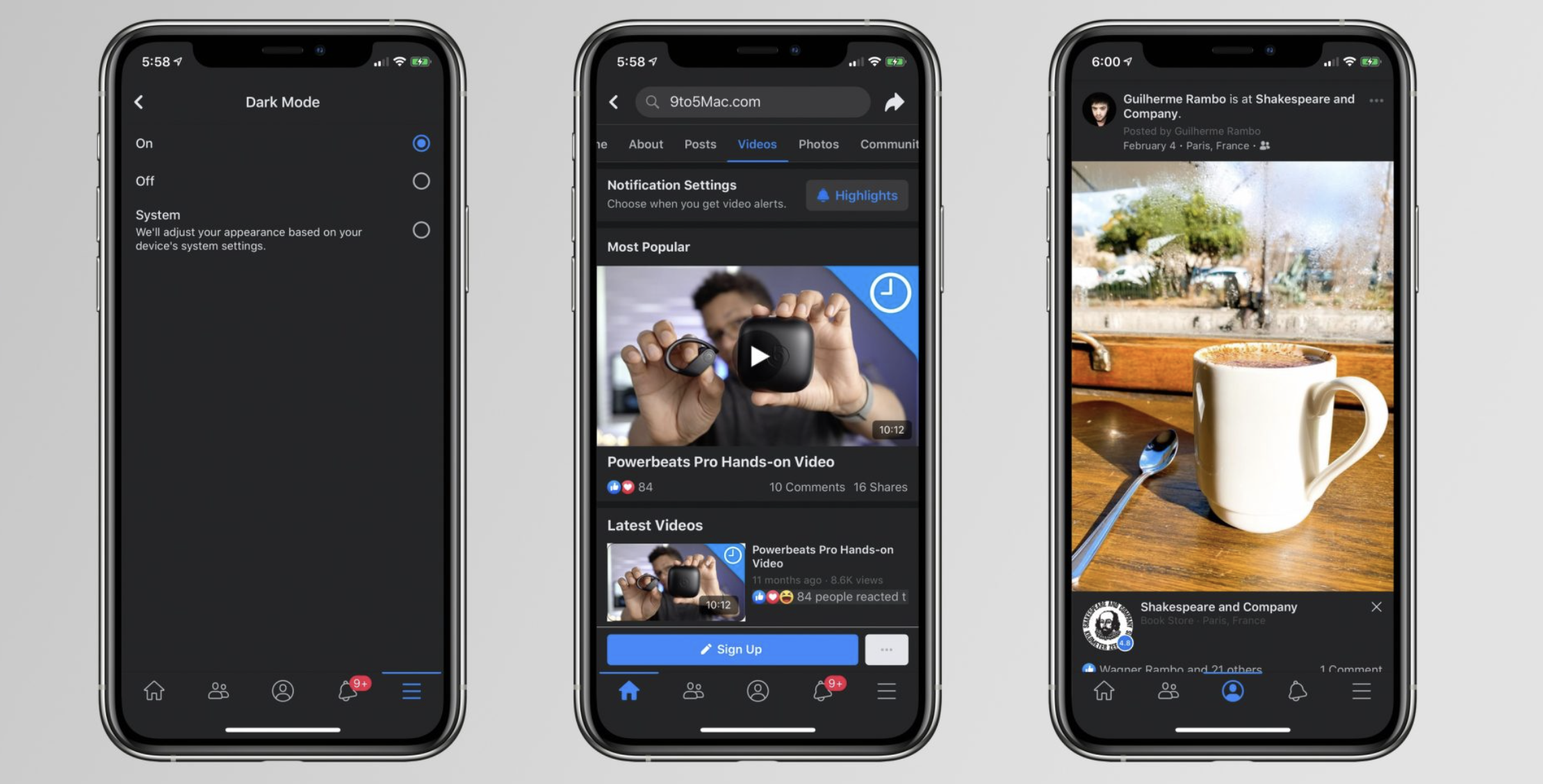 Facebook Begins Publicly Testing Dark Mode Support On Ios Here S How To Enable It 9to5mac