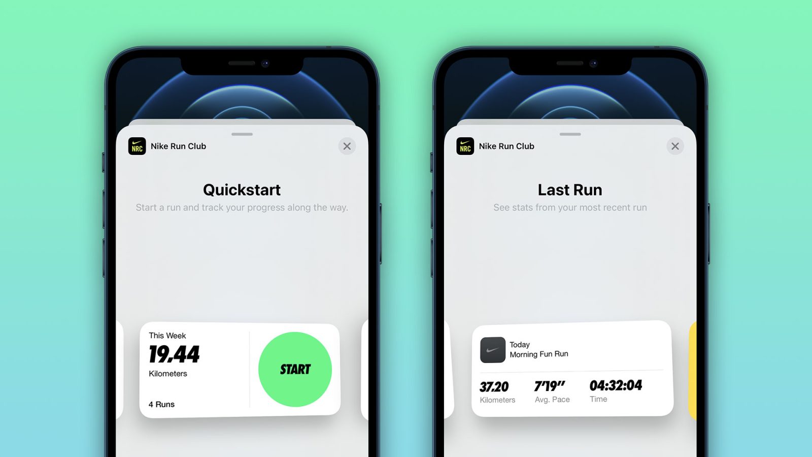 bulto Similar Extracción Nike Run Club updated with home screen widgets for iOS 14 - 9to5Mac