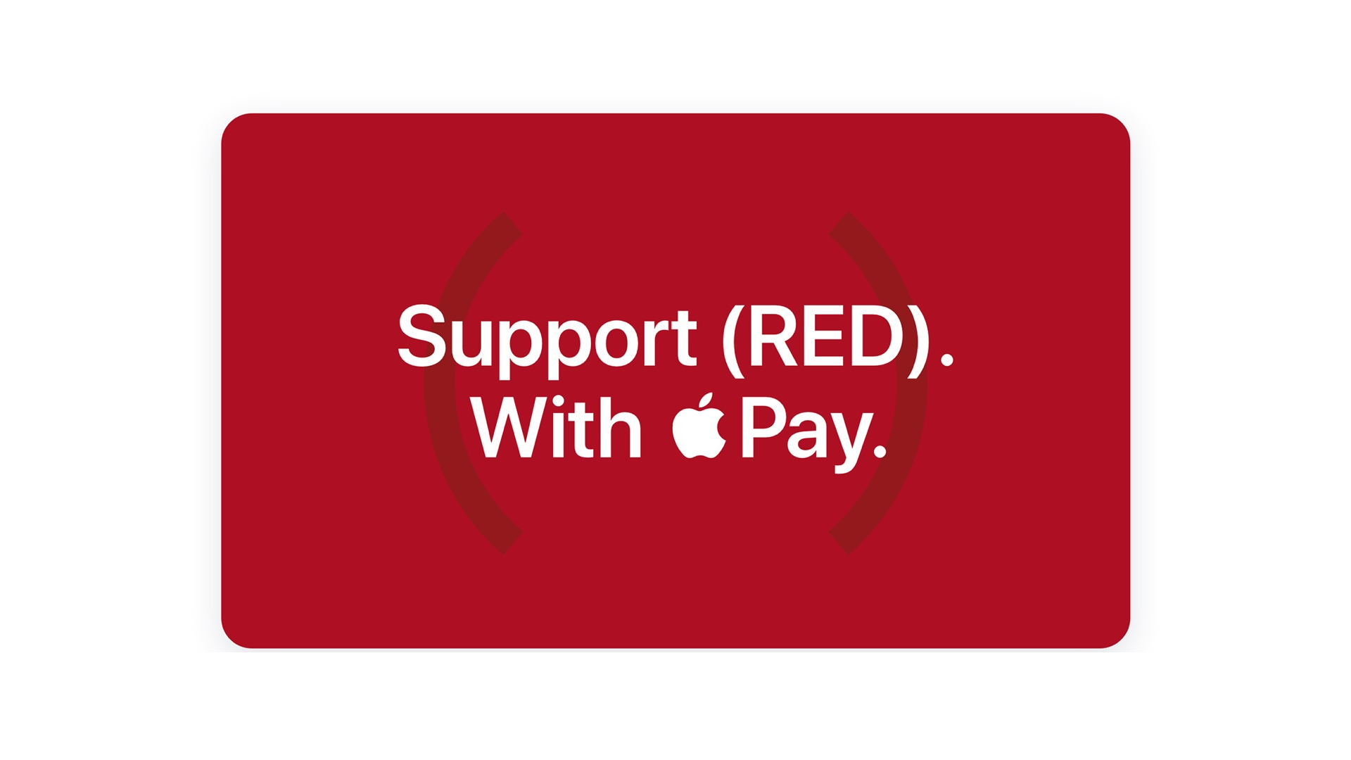 photo of Apple donating $1 to the RED Global Fund for every purchase made at its store with Apple Pay image