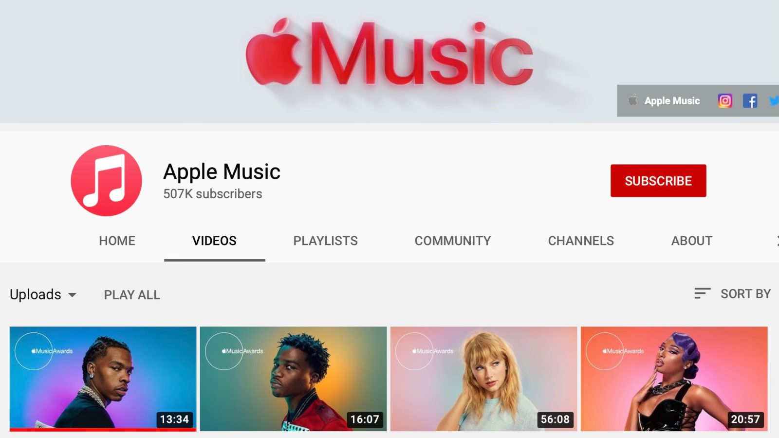 Apple Music award winners videos