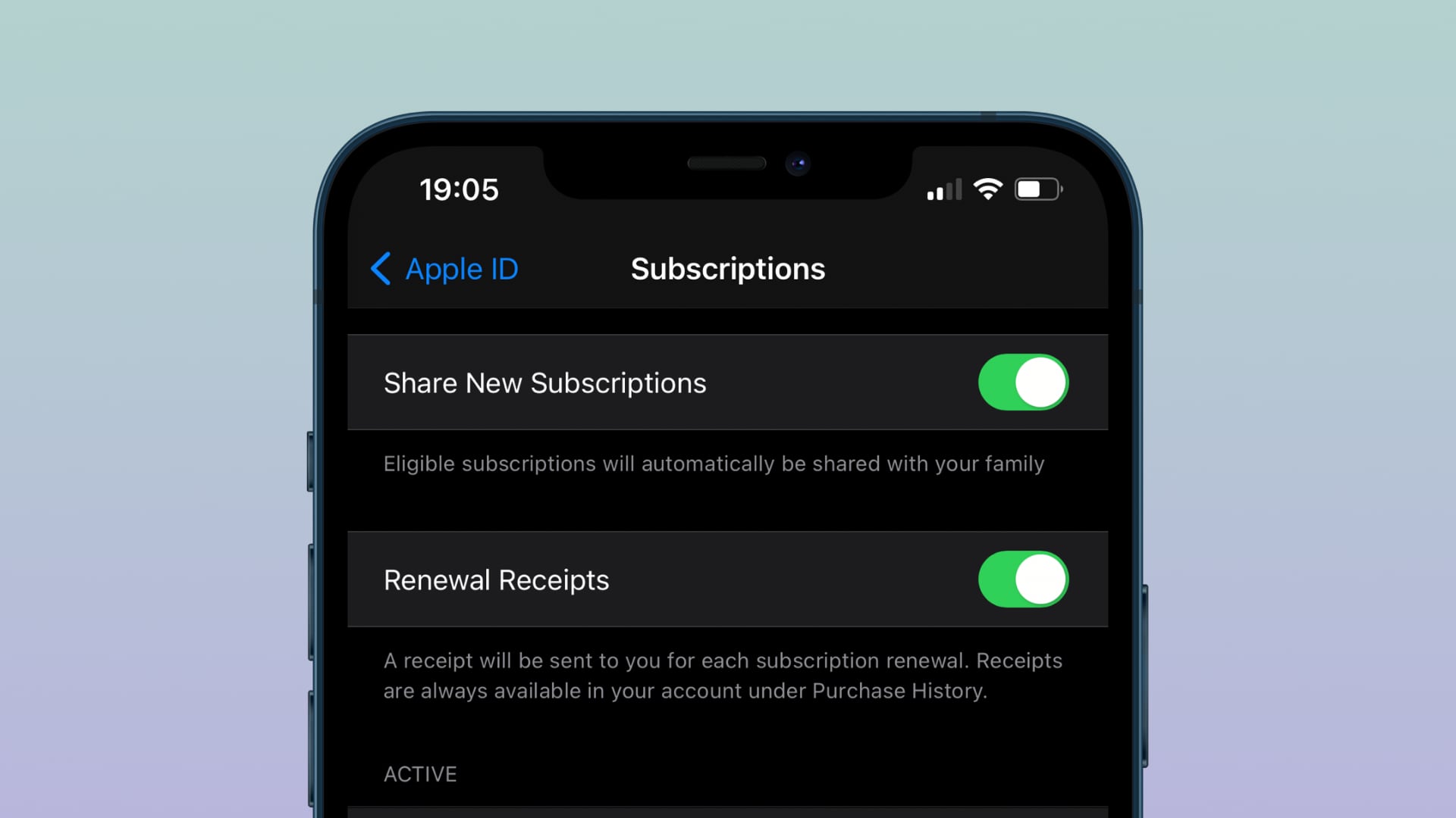 Users can now share in-app purchases and subscriptions via iCloud