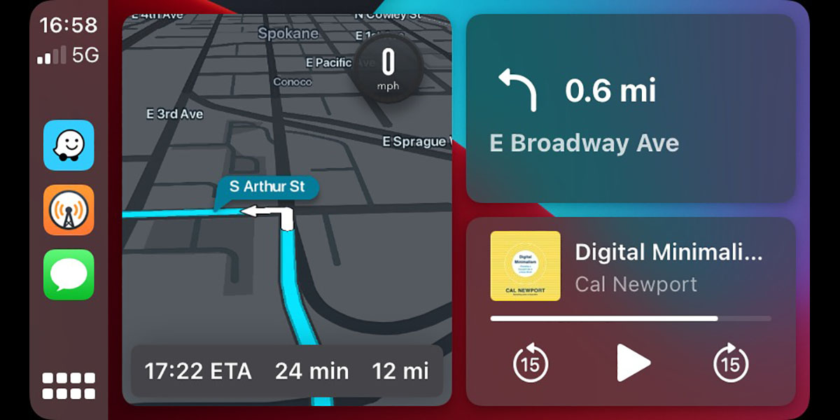 Waze CarPlay Dashboard