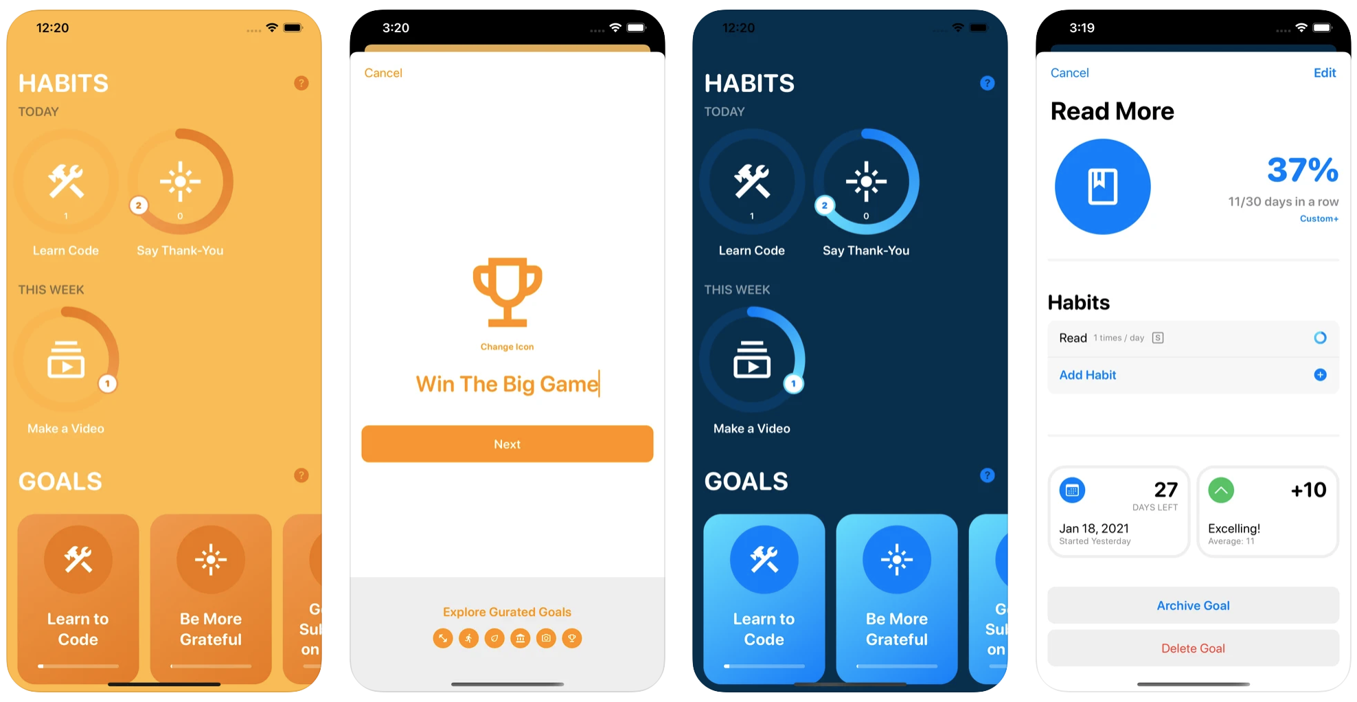 Create habits with iPhone and Apple Watch - Achievements app