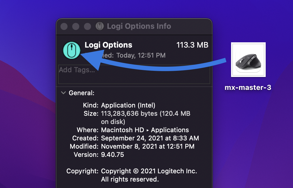How to change Mac icons walkthrough 3 - drag new image on top of existing icon in Get Info window