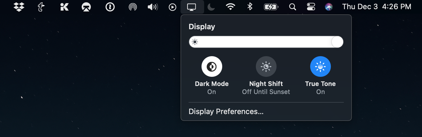 mac menu bar settings
