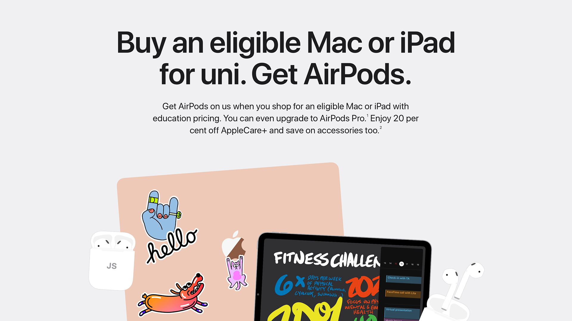 University' promo with free AirPods 