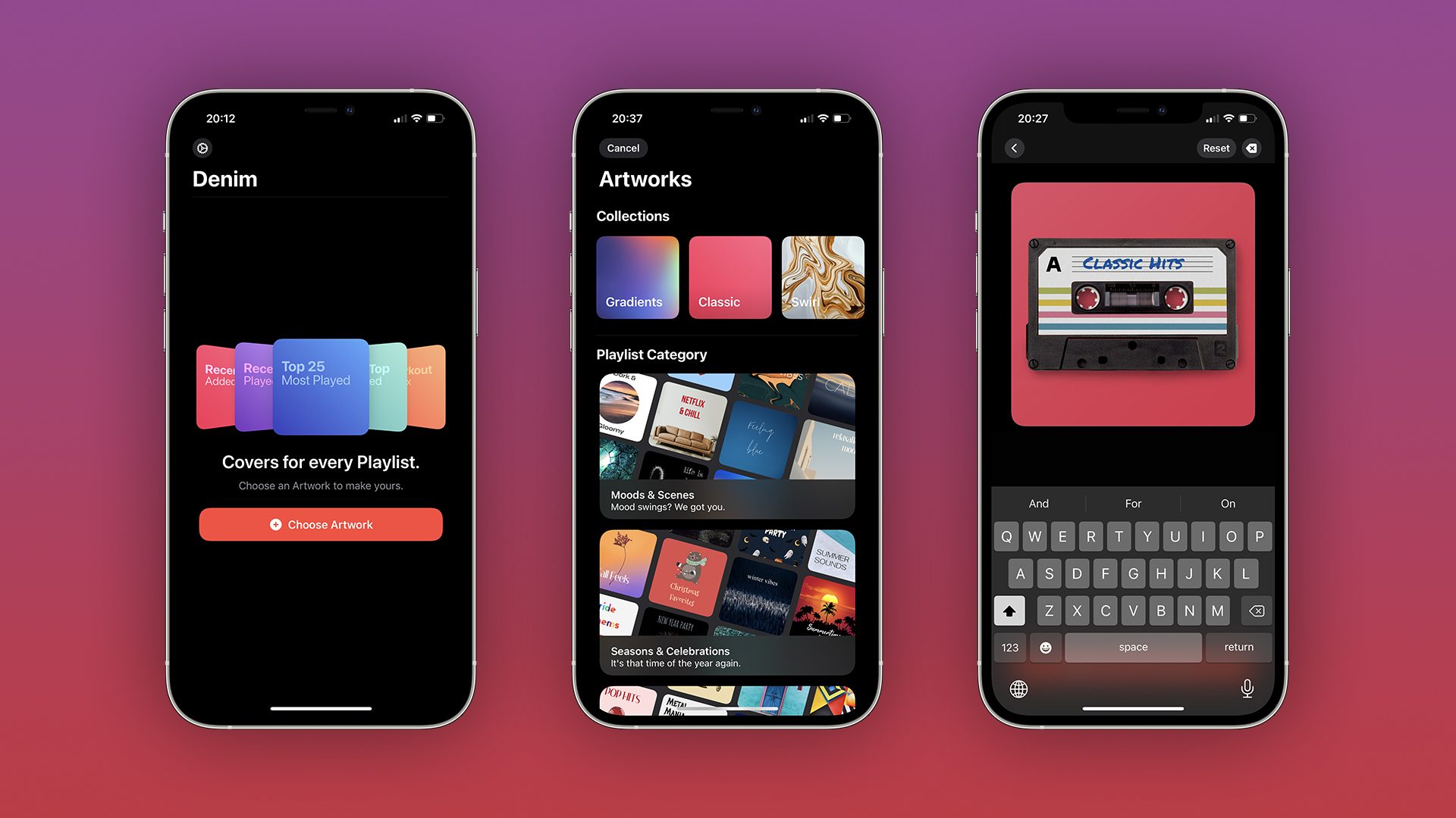 «Denim» — новое приложение для iPhone, которое позволит вам создавать потрясающие обложки для ваших плейлистов