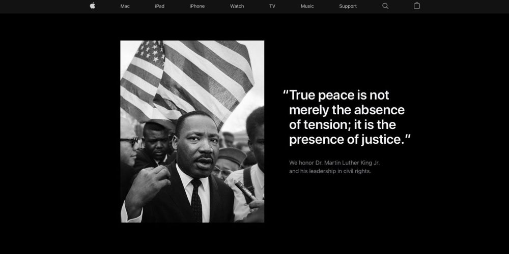 Martin Luther King Jr Day Celebrated On Apple Home Page 9to5mac