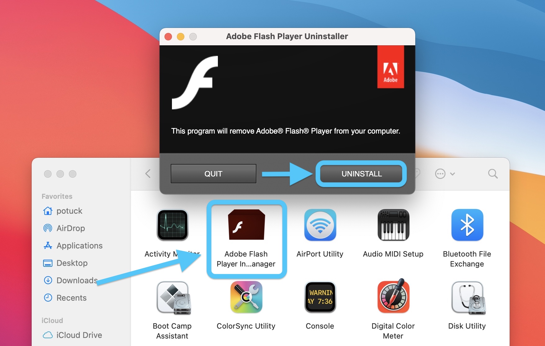 adobe flash install manager