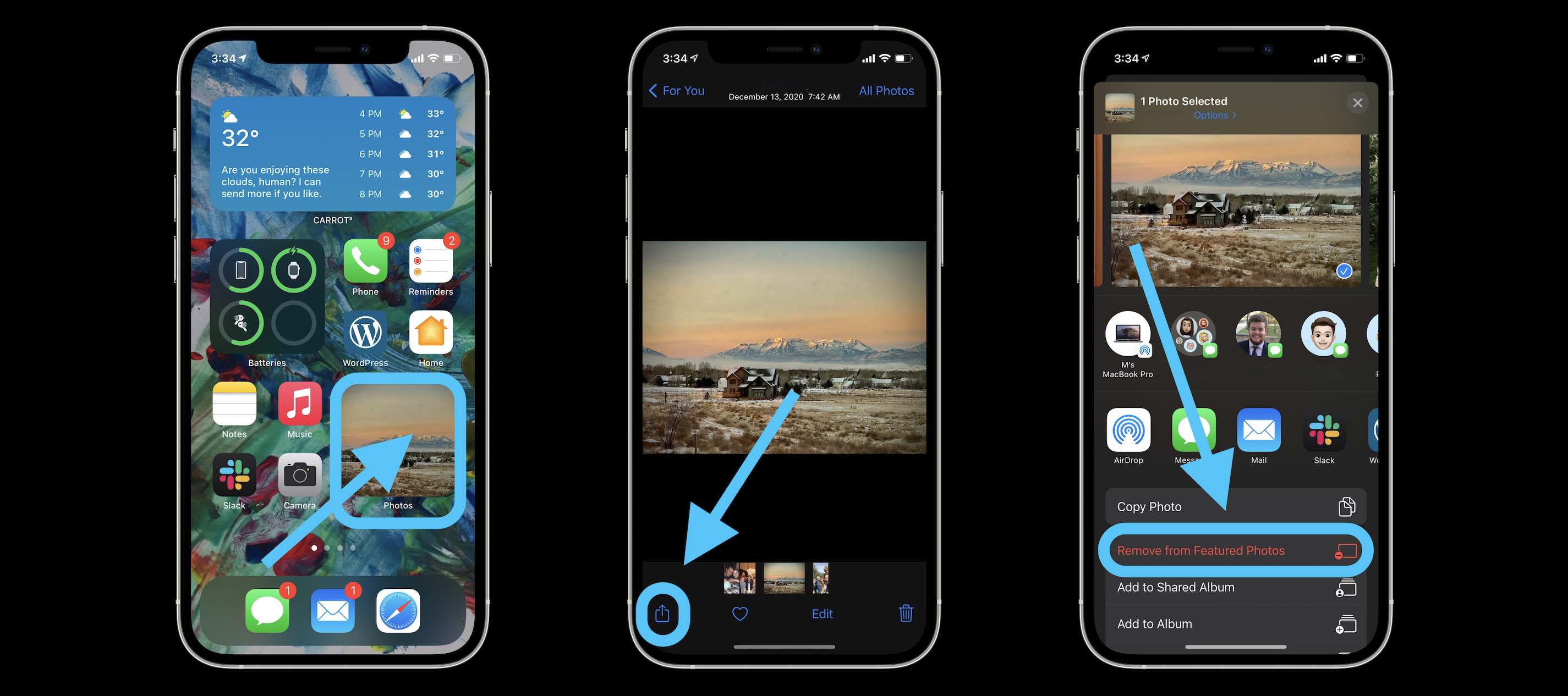 How to hide Photos widget pics walkthrough 2