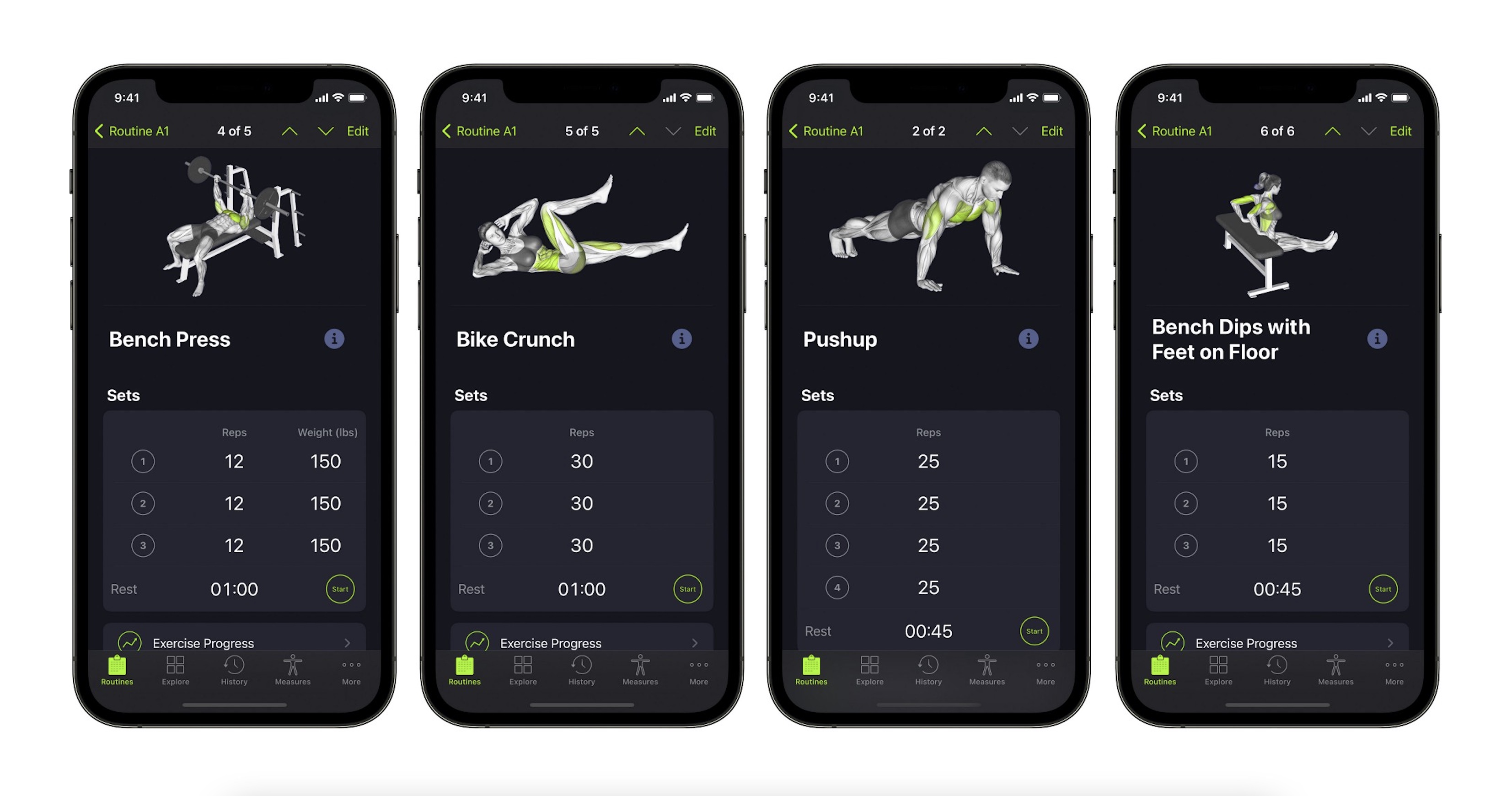 Apple workout sales app weightlifting