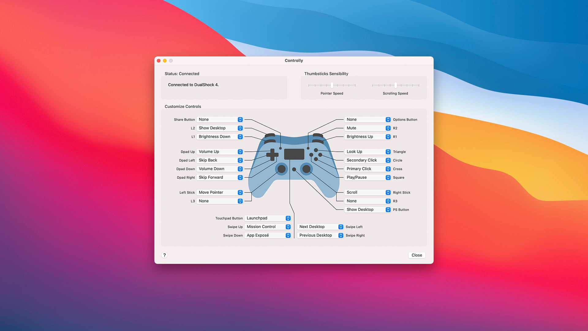 configure psx controls for mac