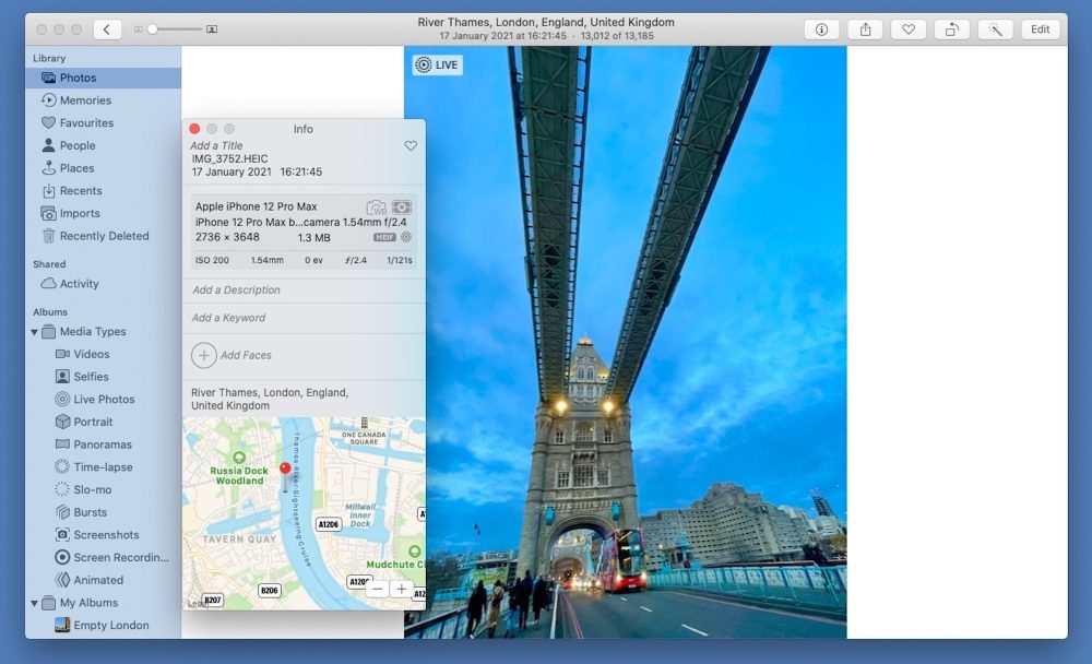 Apple Photos bug prevents precise latitude and longitude geotagging of