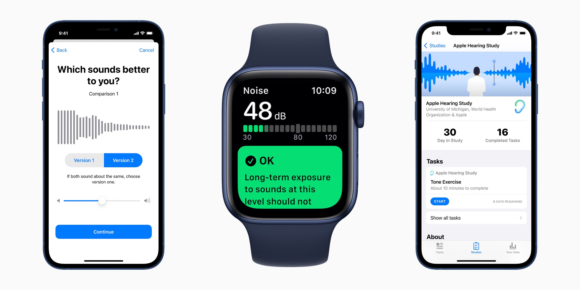Apple comparte actualizaciones sobre su estudio de audición con datos de iPhone y Apple Watch