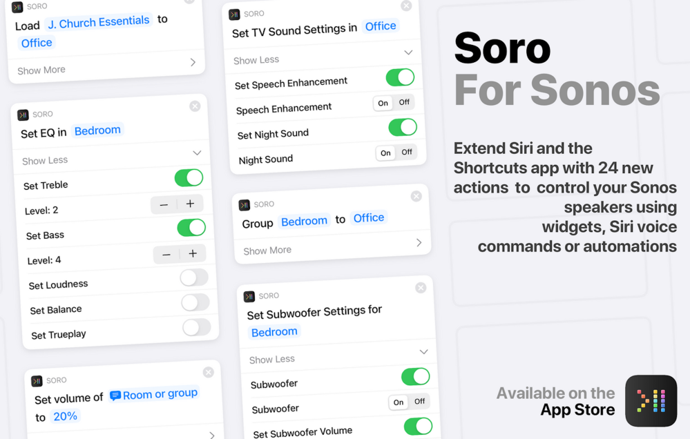 Soro' is a new that adds Shortcuts and support to Sonos smart speakers -