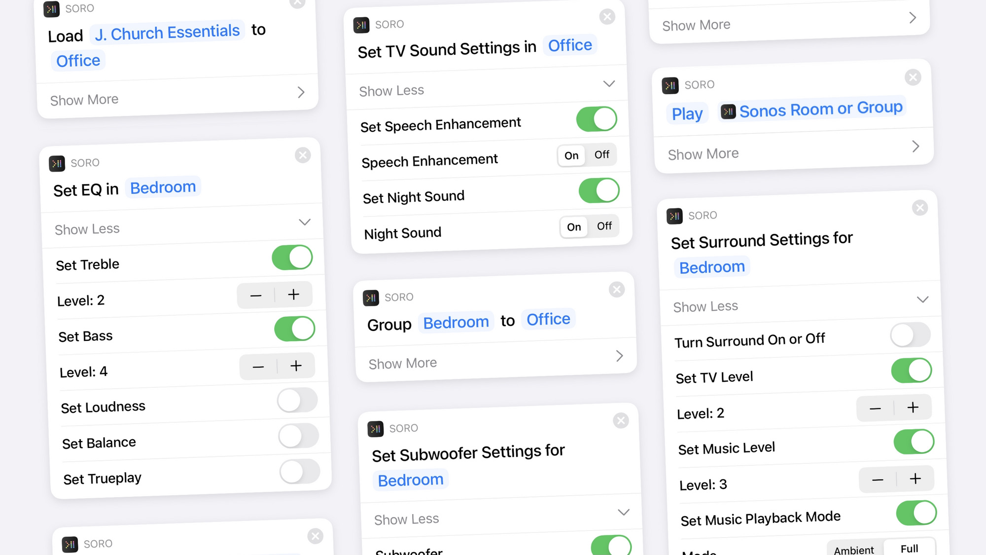 sonos shortcuts