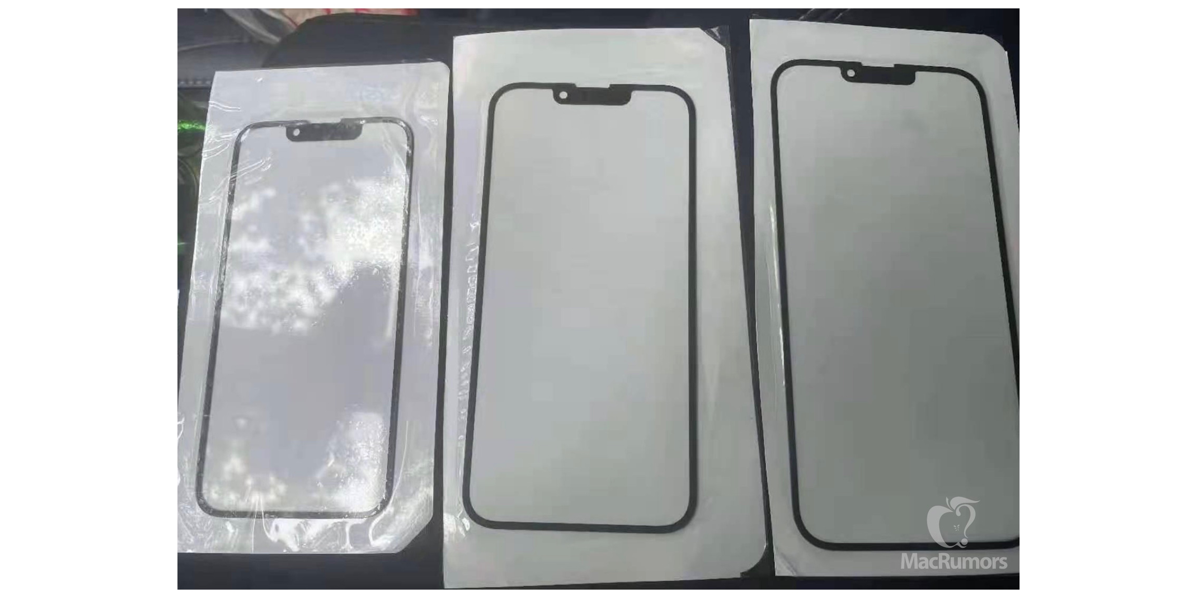 Leaked image claims to show iPhone 13 front glass panels with smaller