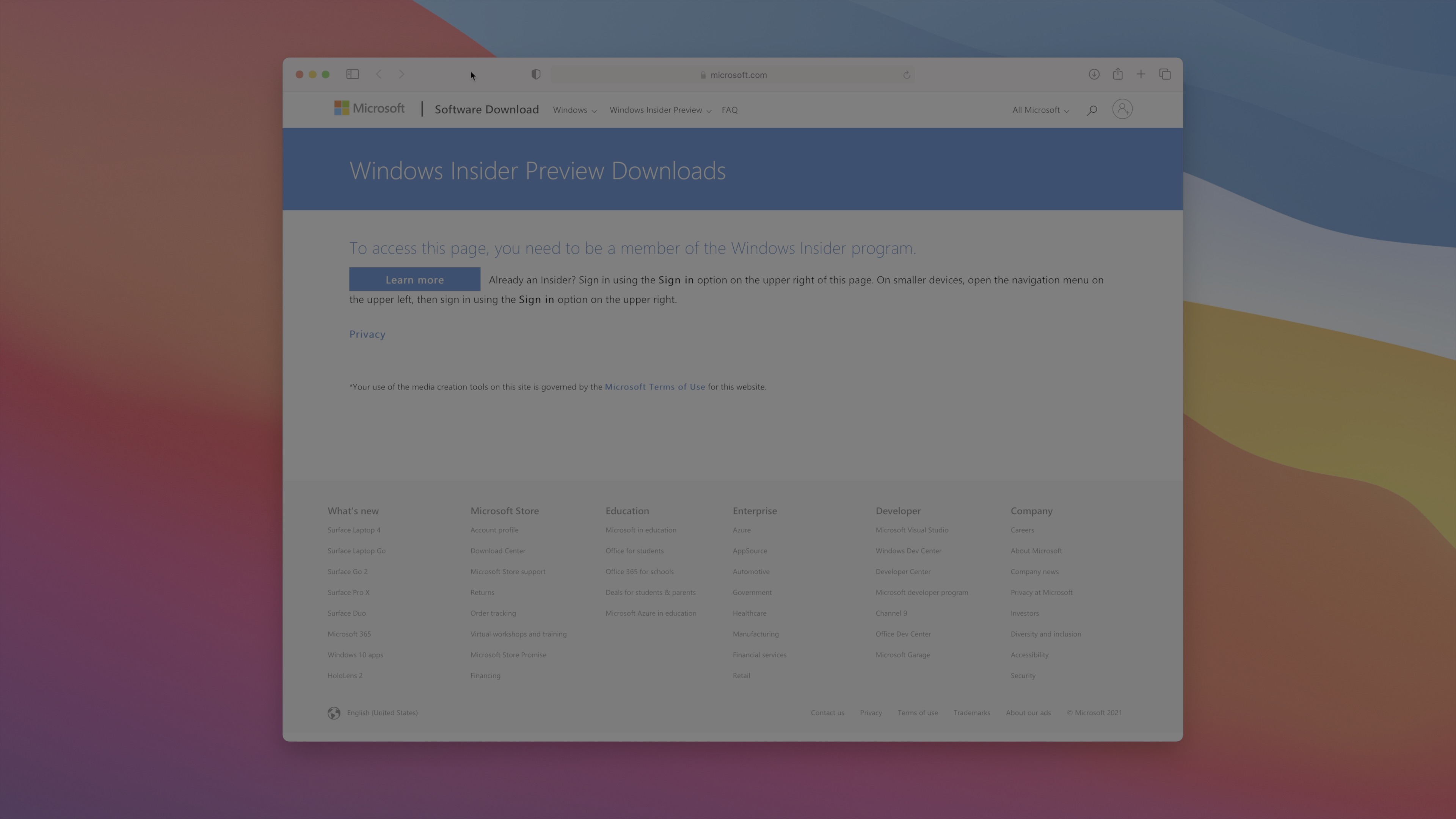 Register as a Windows Insider