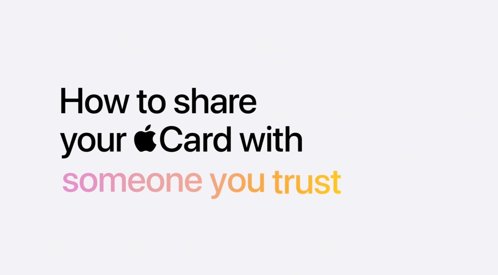 How to share Apple Card