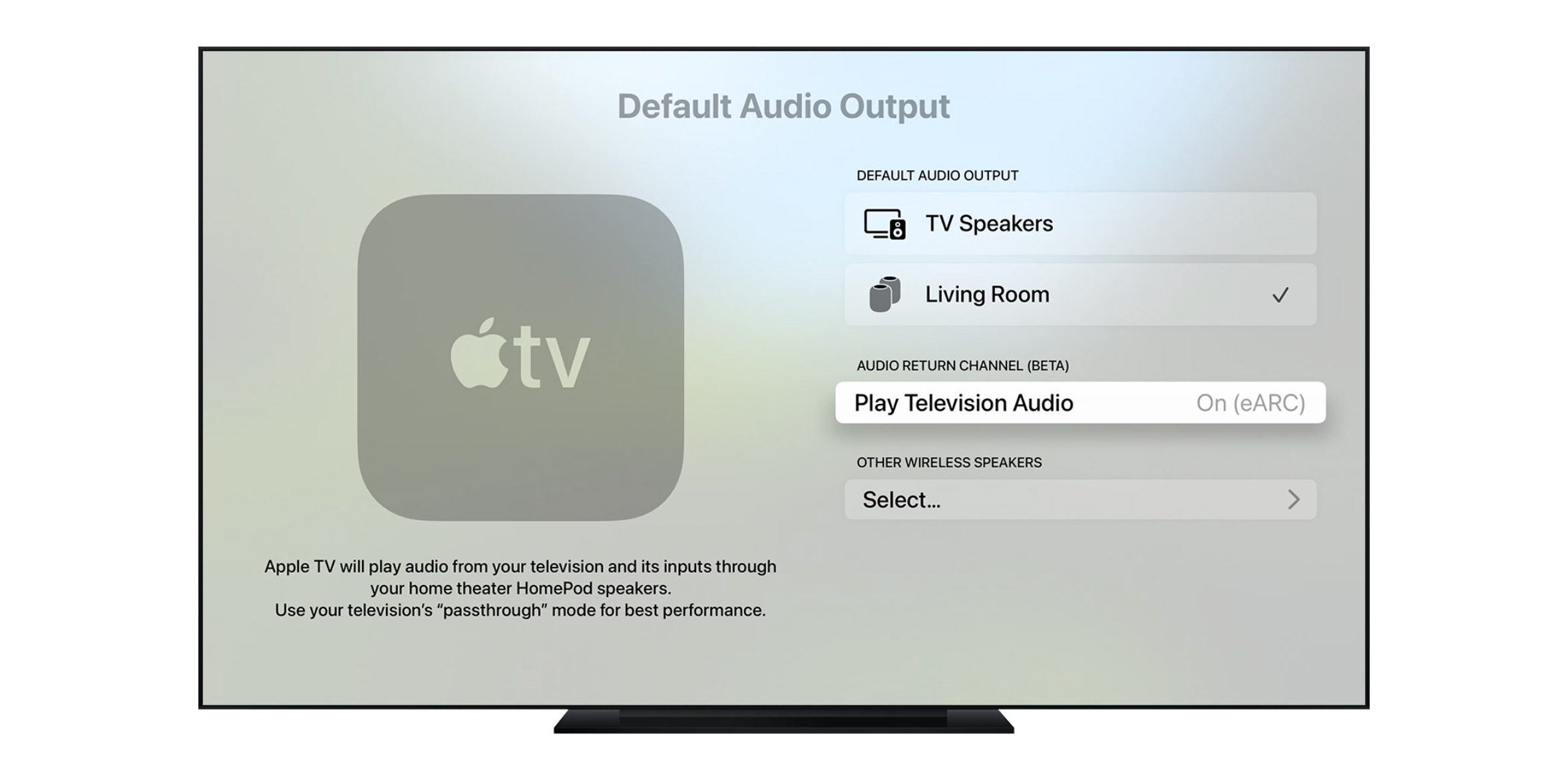 New TV adds ARC TV audio passthrough to HomePod speakers - 9to5Mac
