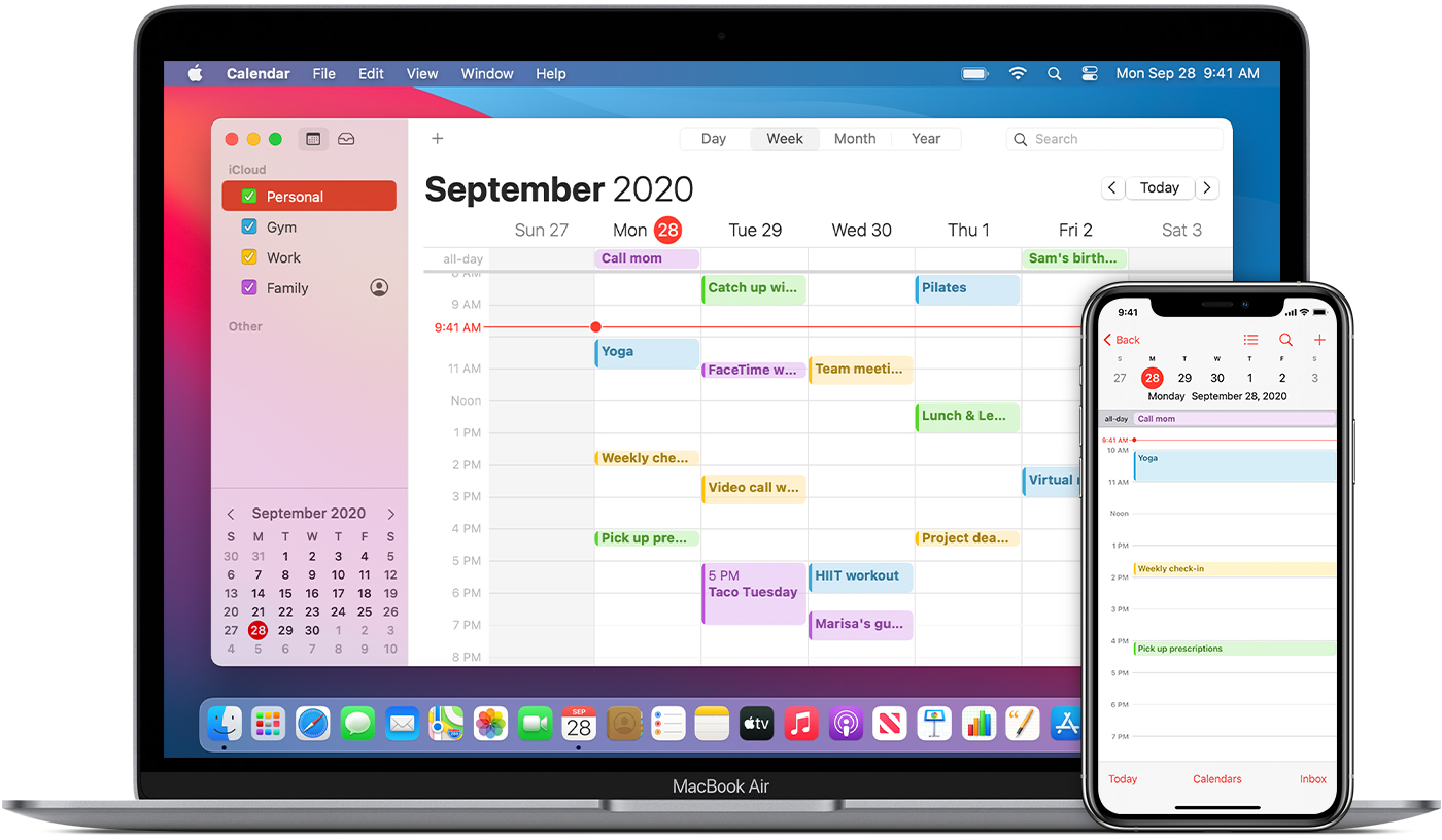 how to add icloud calendar on iphone