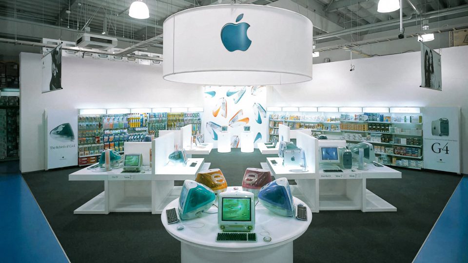 An Apple store within in a store in Japan circa 1999