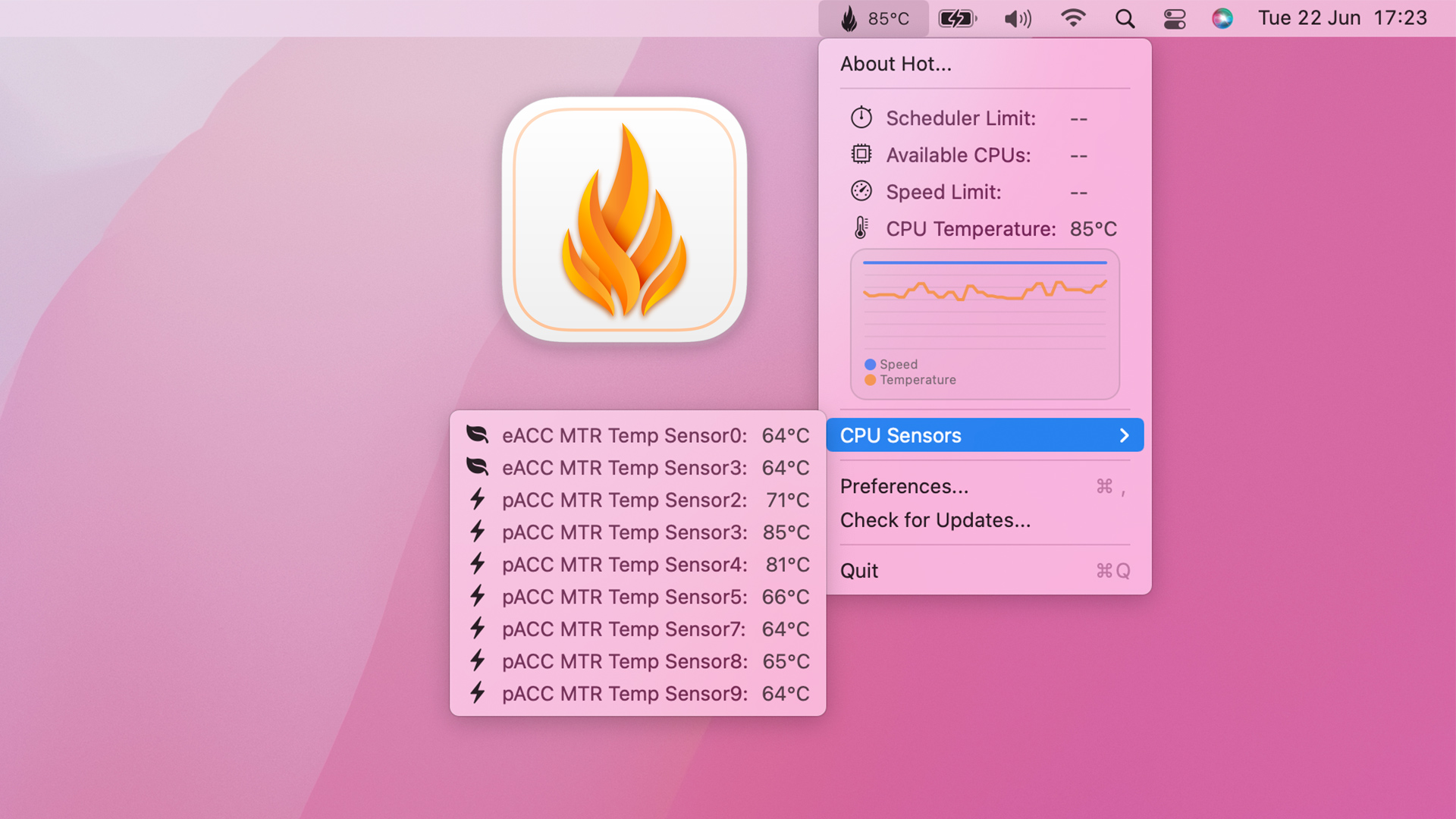 program for monitoring cpu temp on mac