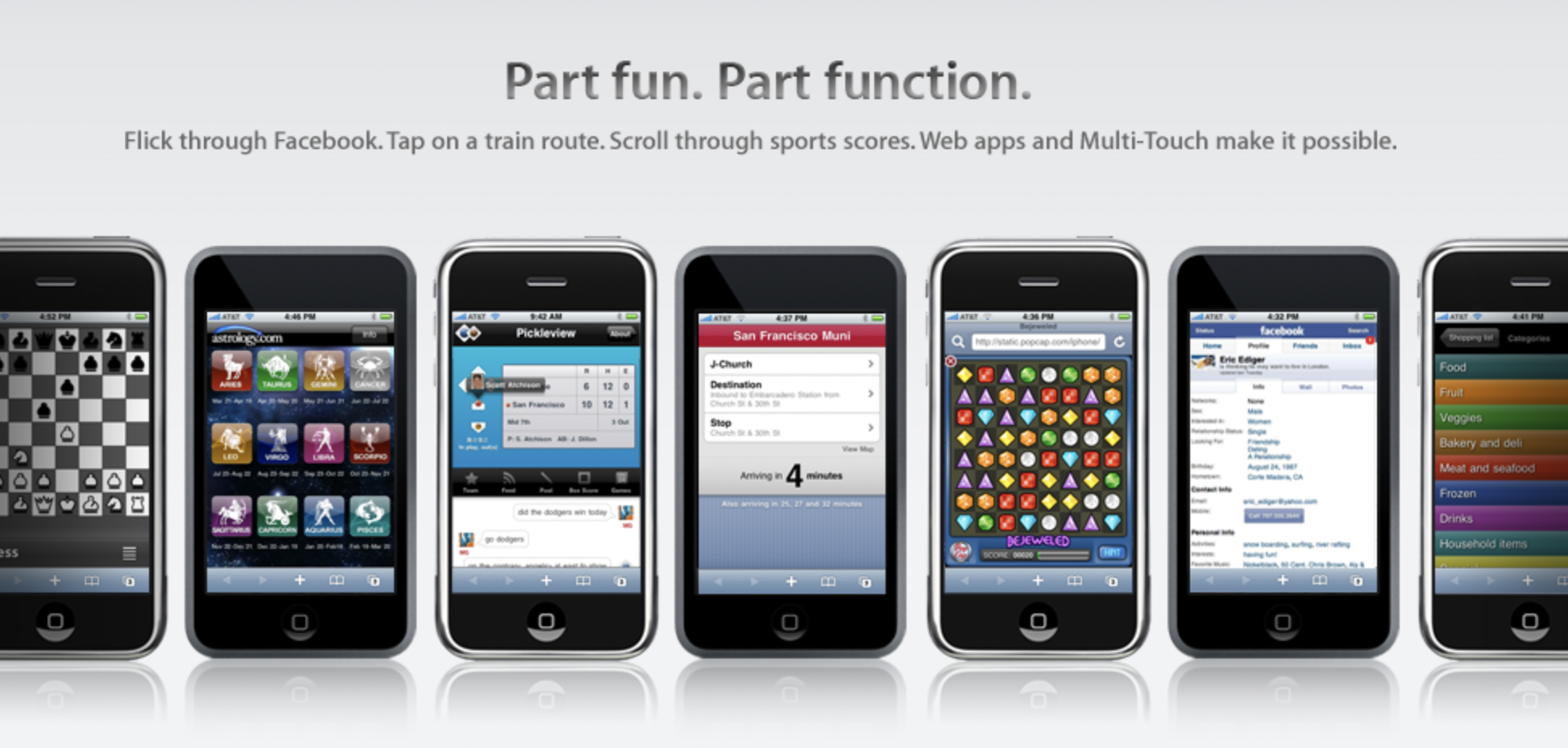 Web apps on iPhone and iPod touch.