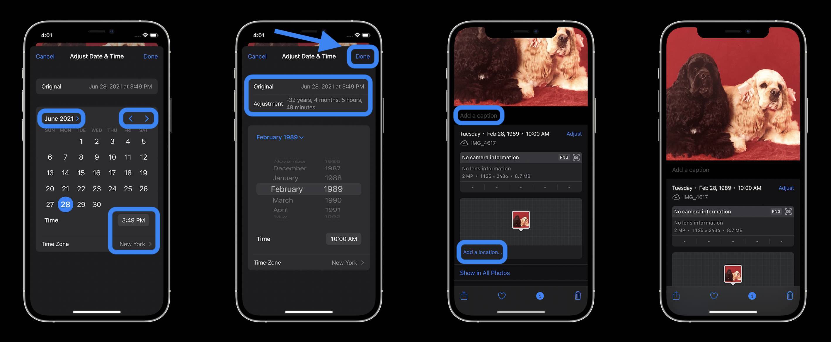 Change photo date/time and location on iPhone walkthrough 2