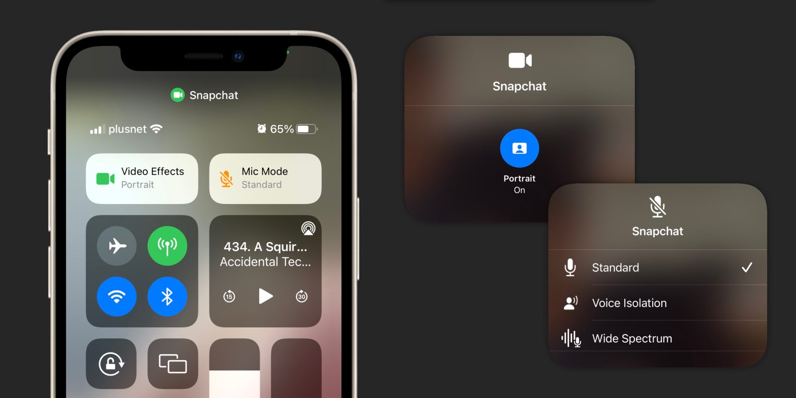 iOS 15 portrait video and audio effects can be enabled in third-party apps  like Snapchat, not just FaceTime - 9to5Mac