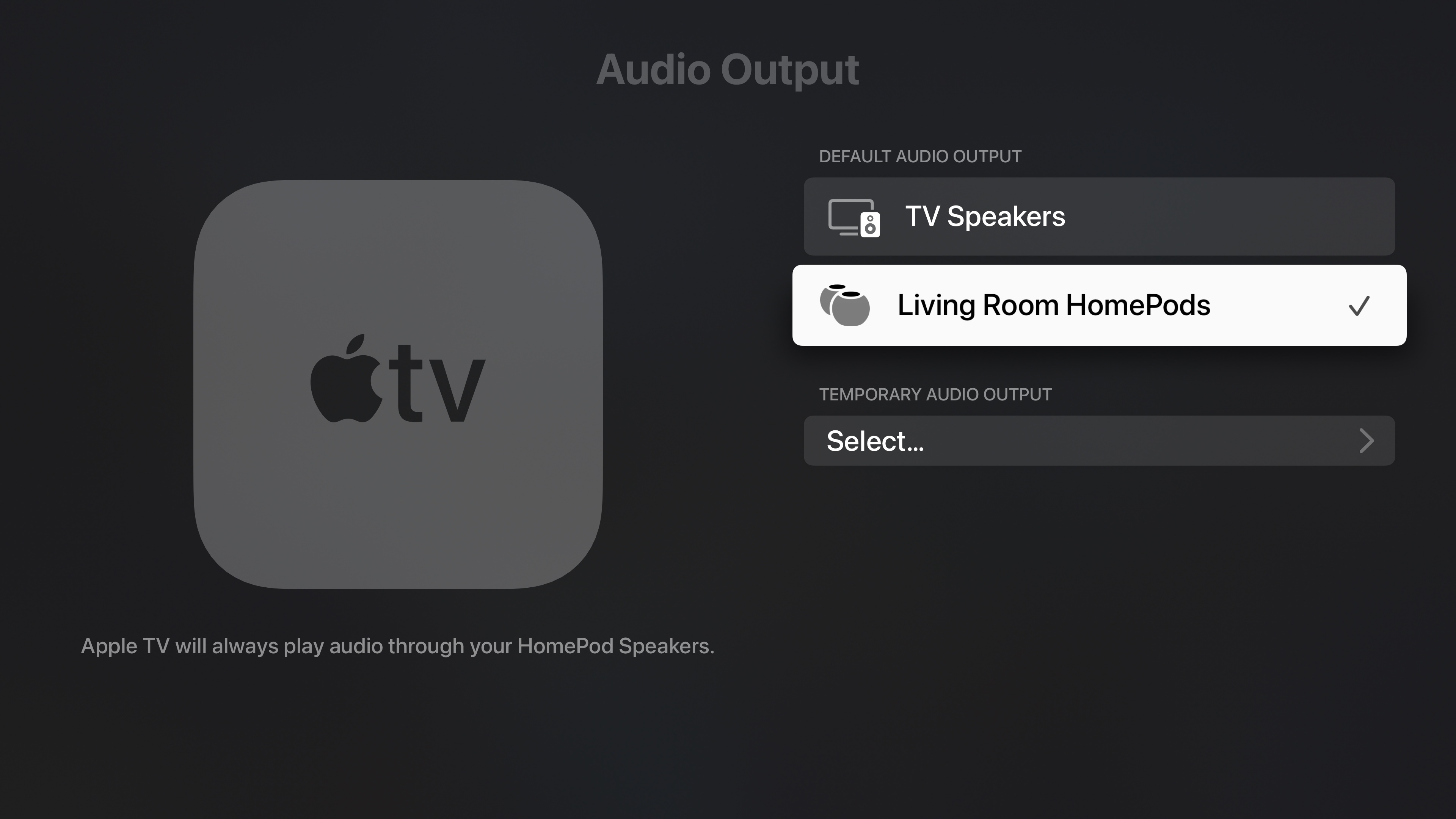 homepod mini default audio output