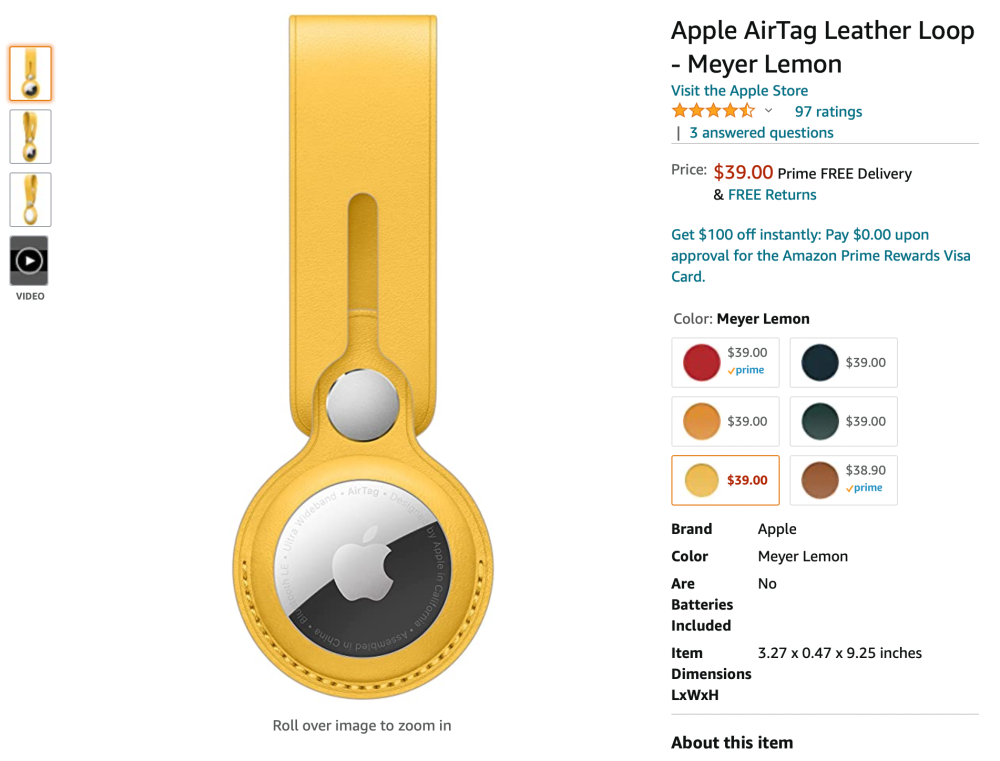 Apple releases new AirTag loops and keyring through its Amazon storefront -  9to5Mac