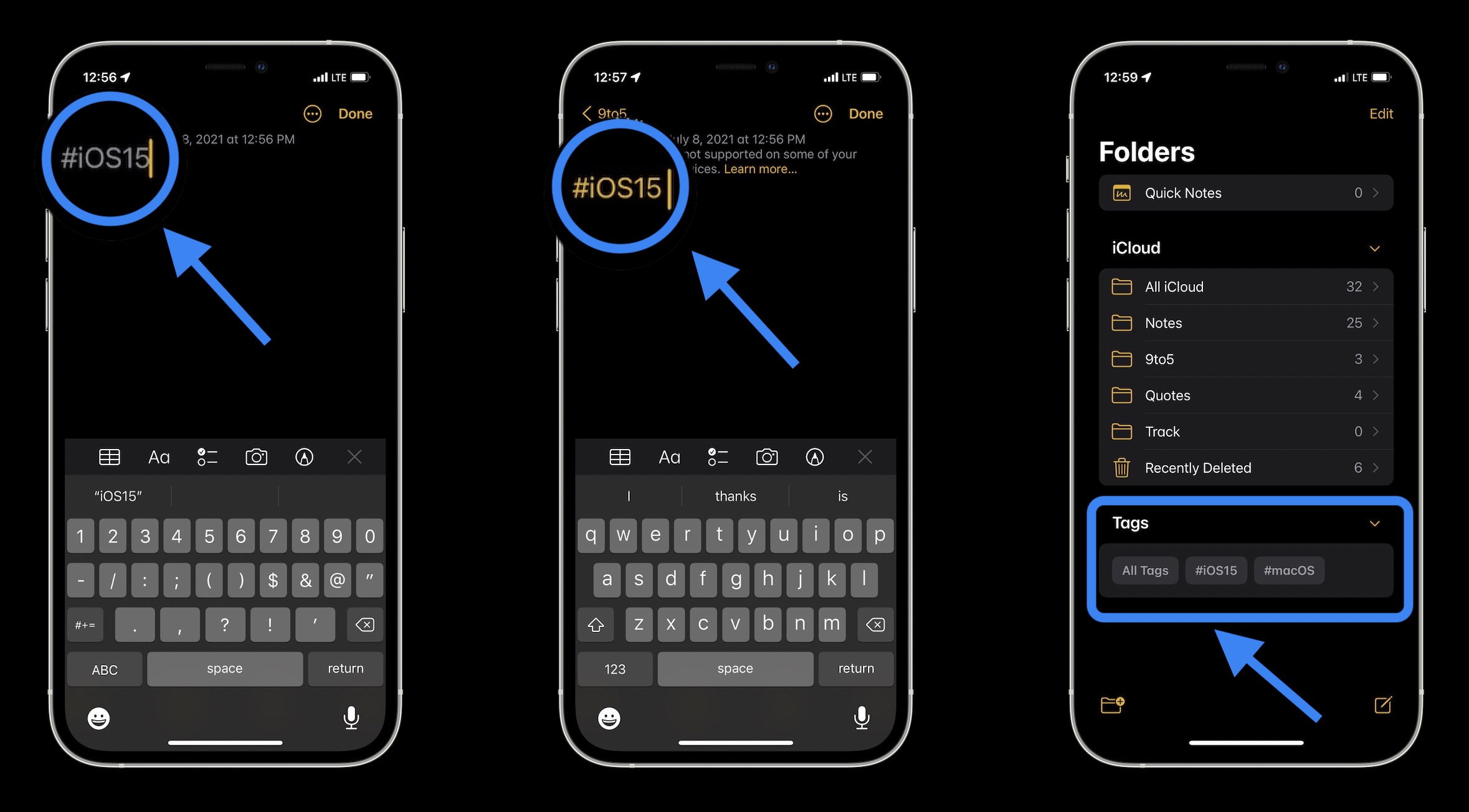 How to organize iPhone Notes with tags in iOS 15 walkthrough 1