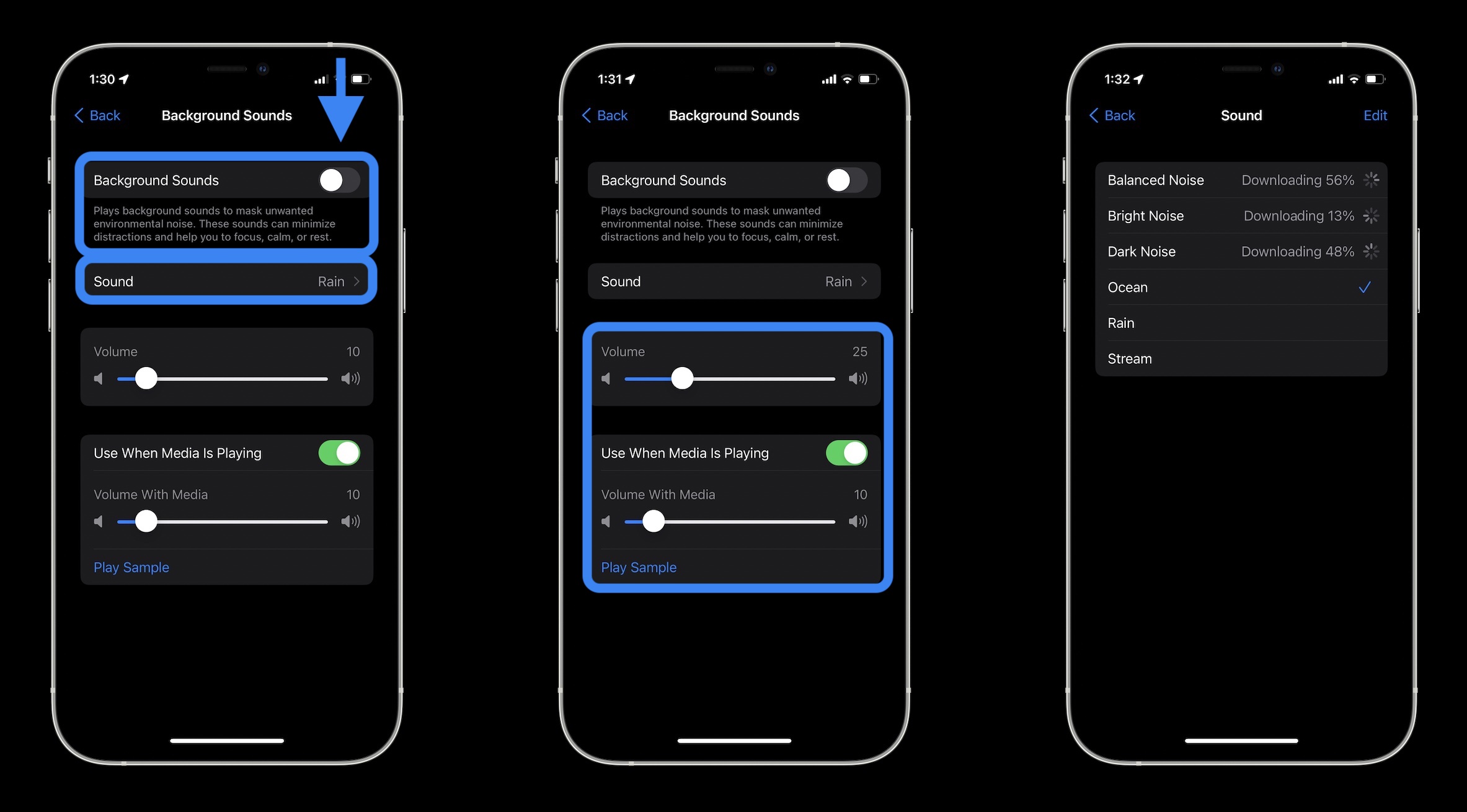 How to use iPhone Background Sounds in iOS 15