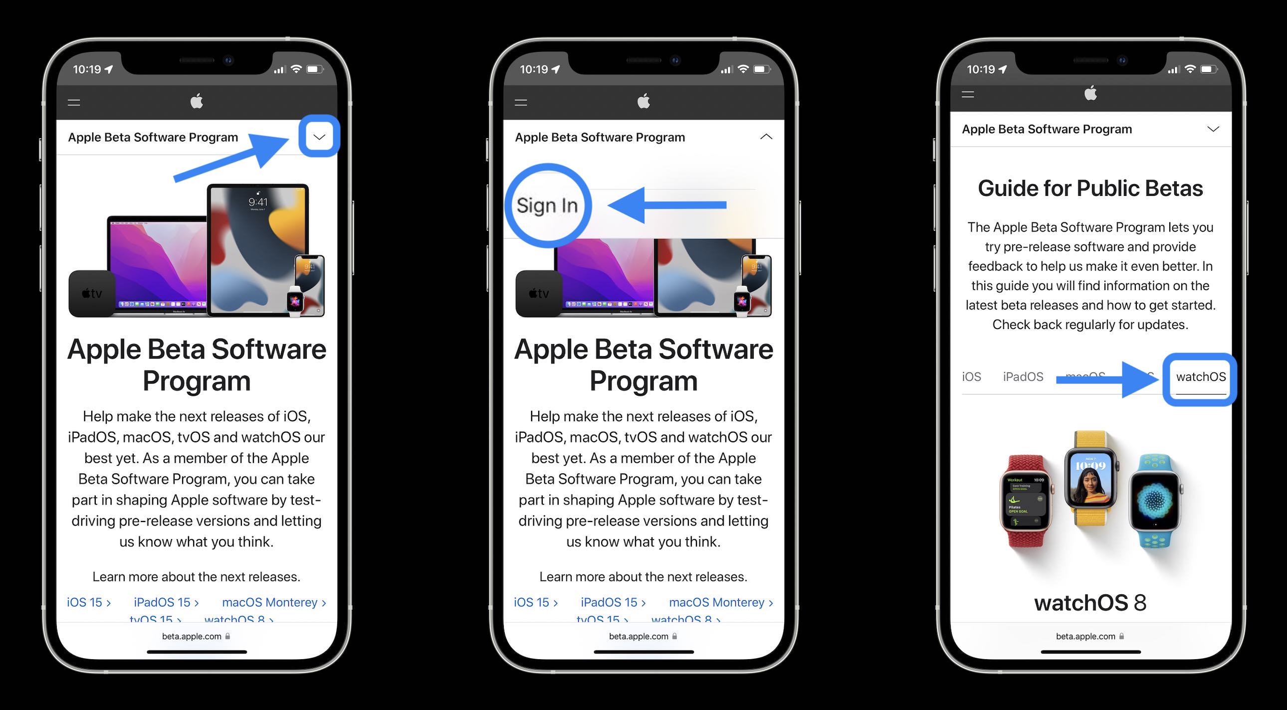 How to install watchOS 8 beta walkthrough 1 - public beta