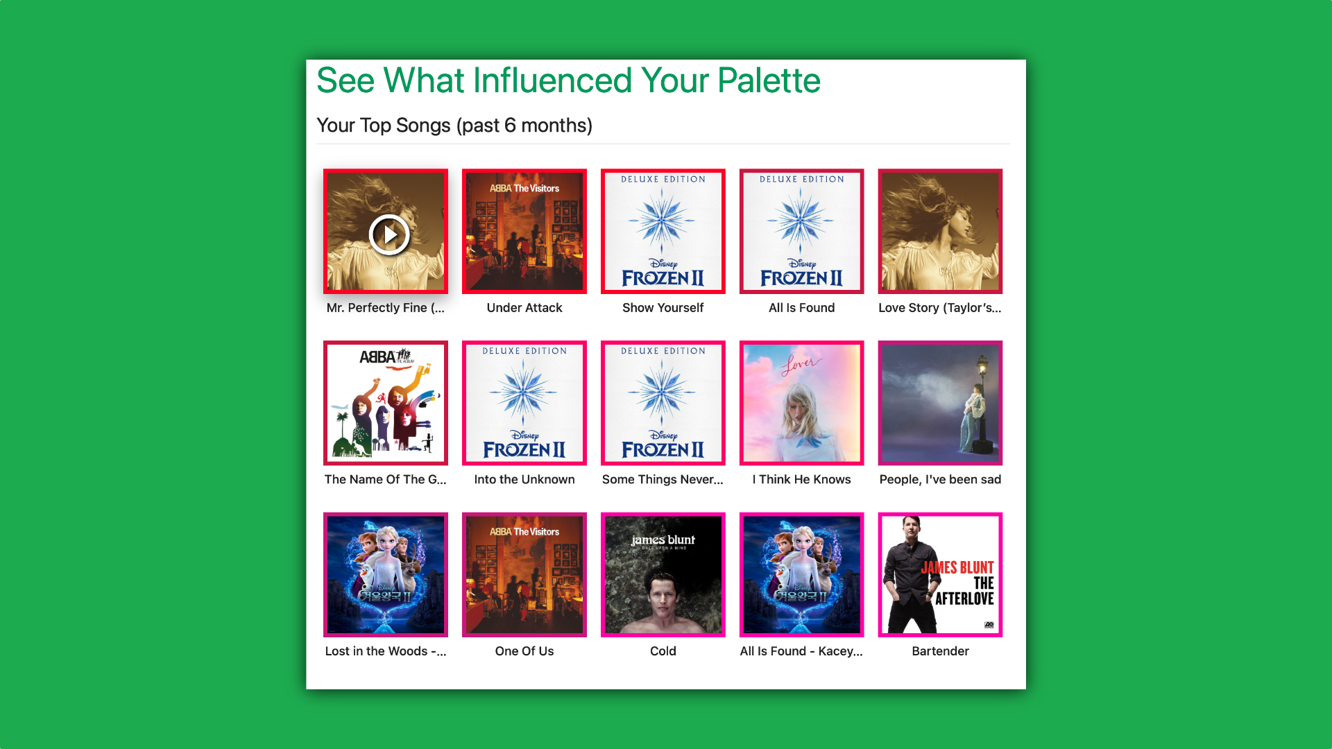how to get spotify palette
